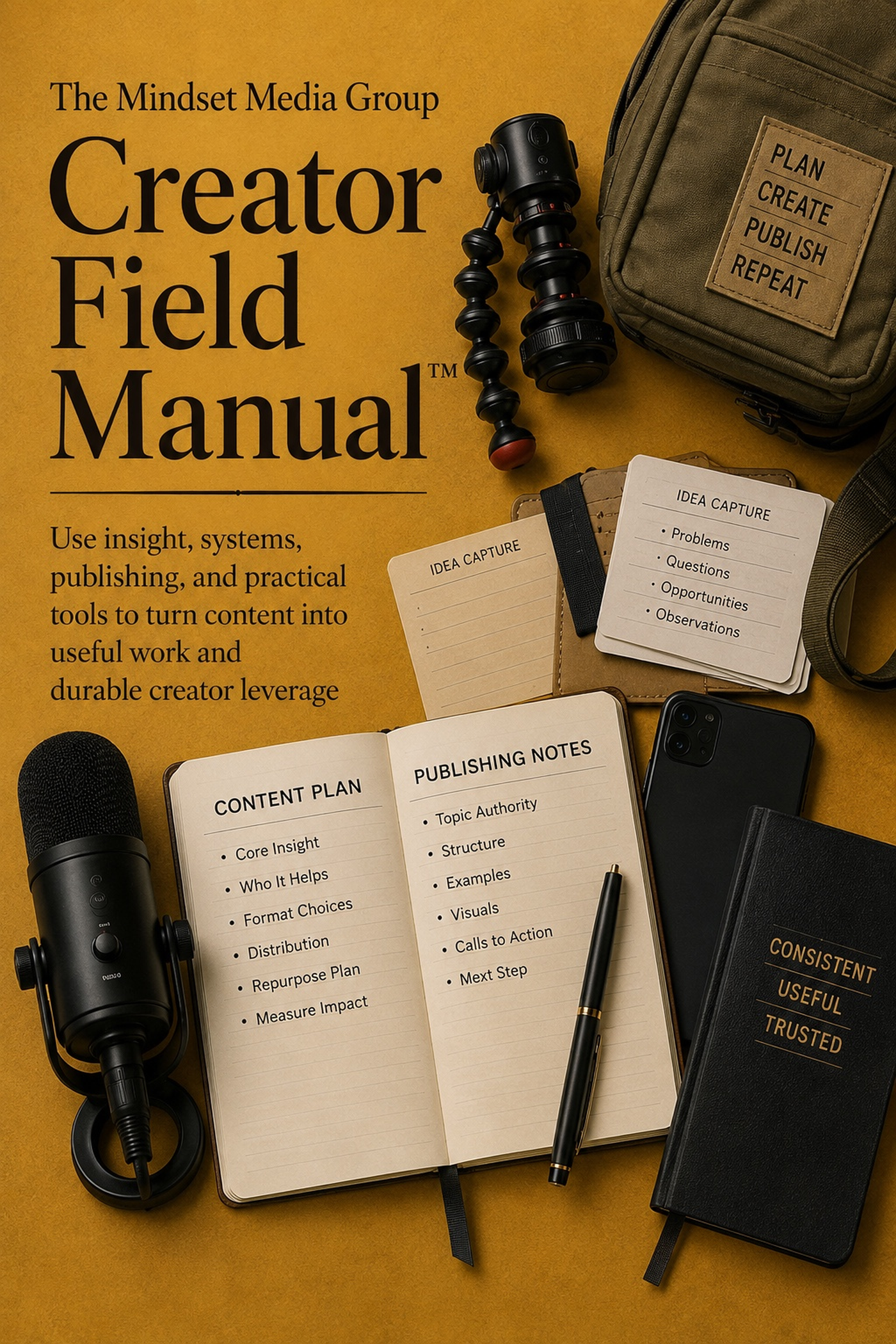 The Mindset Media Group Creator Field Manual™ — approved 2:3 portrait cover by Mindset Media Group