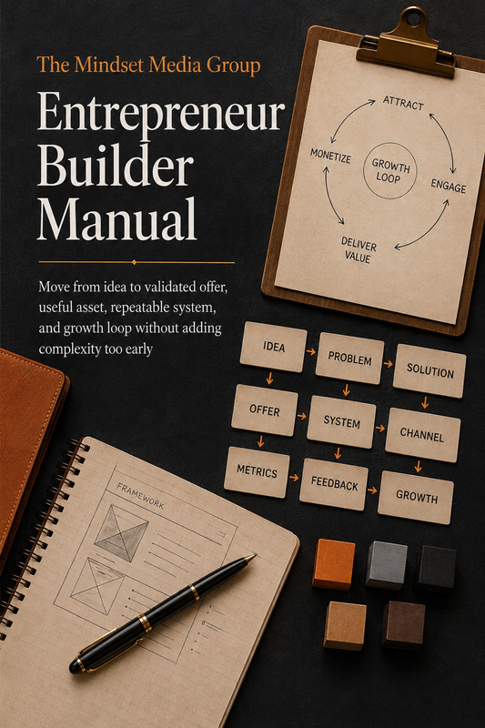 The Mindset Media Group Entrepreneur Builder Manual™ — approved 2:3 portrait cover by Mindset Media Group