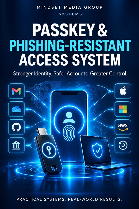 Passkey & Phishing-Resistant Access System™ — approved 2:3 portrait cover by Mindset Media Group
