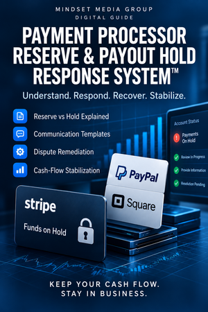 Payment Processor Reserve & Payout Hold Response System™ — approved 2:3 portrait cover by Mindset Media Group