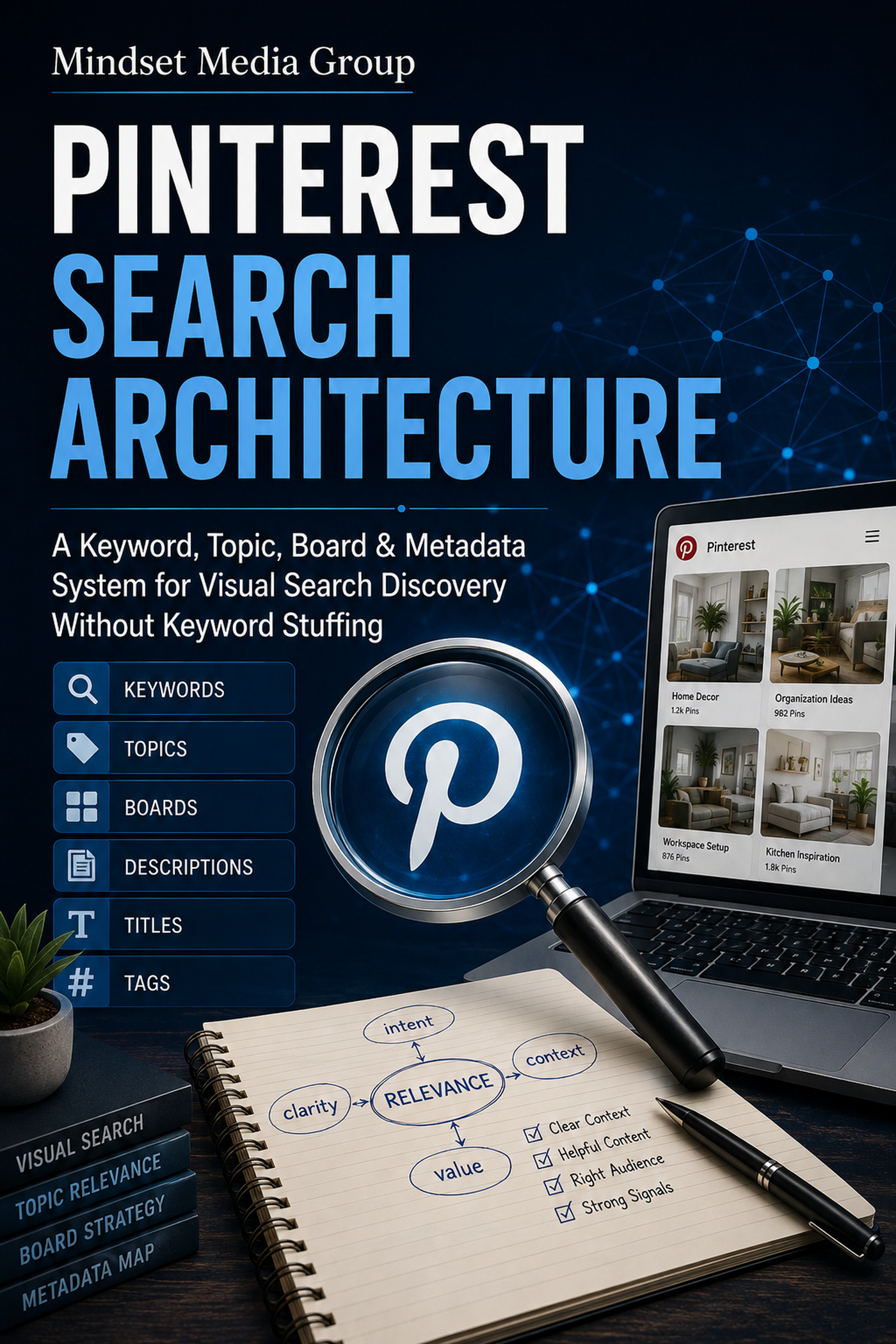 Pinterest Search Architecture™ — approved 2:3 portrait cover by Mindset Media Group