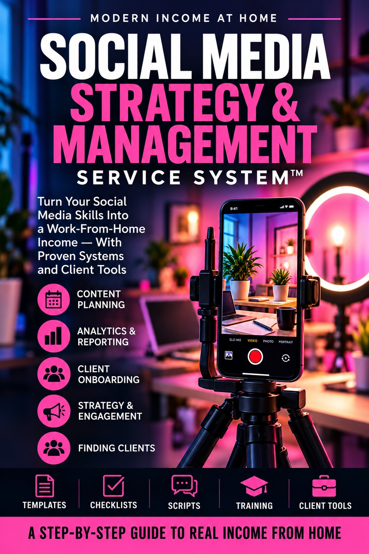 Social Media Strategy & Management Service System™ — approved 2:3 portrait cover by Mindset Media Group