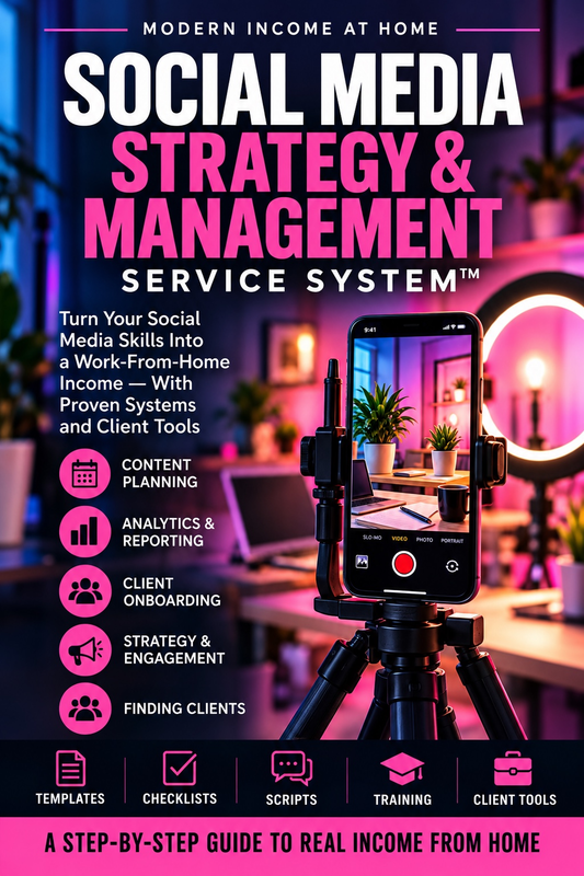 Social Media Strategy & Management Service System™ — approved 2:3 portrait cover by Mindset Media Group