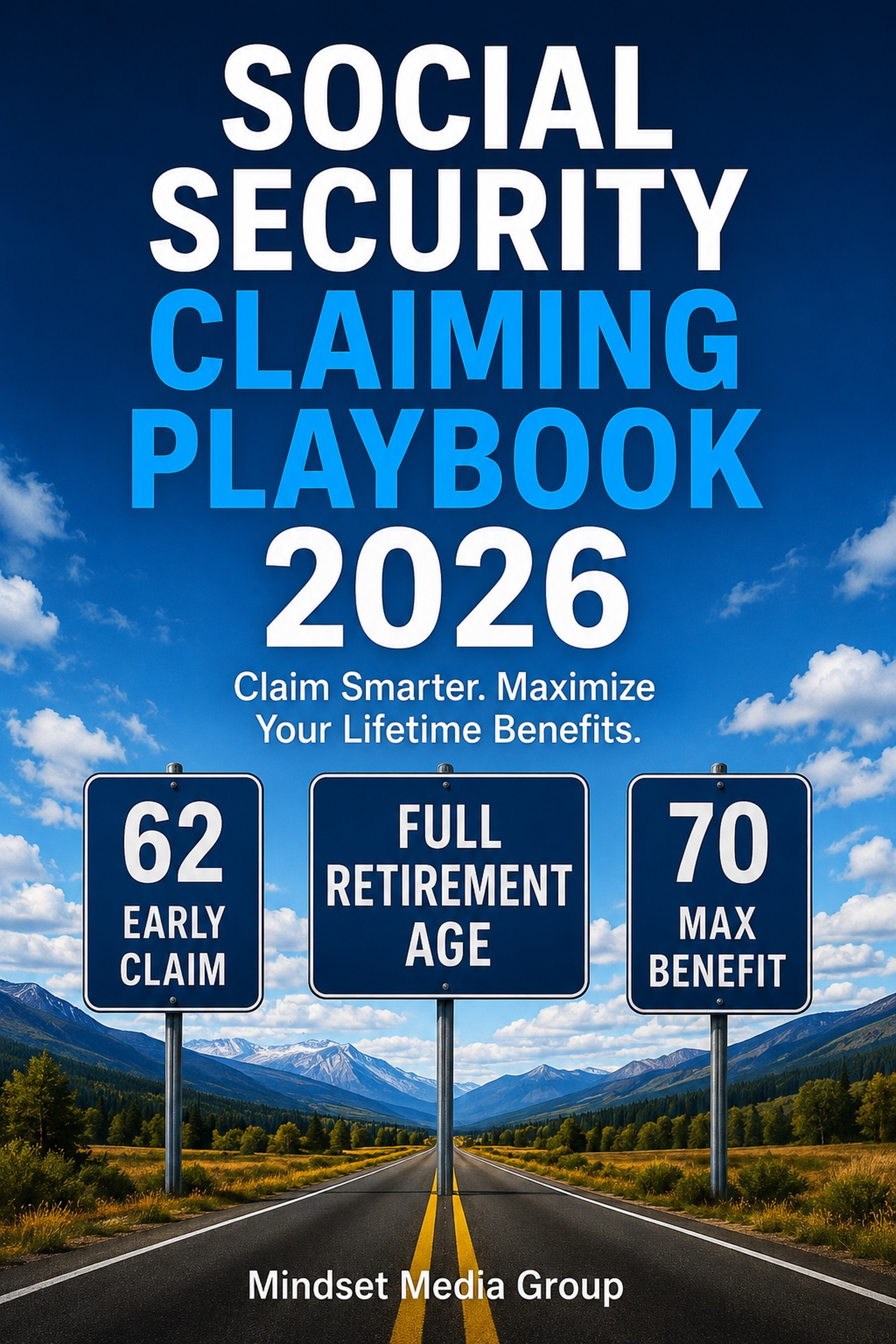 Social Security Claiming Playbook 2026™ — approved 2:3 portrait cover by Mindset Media Group