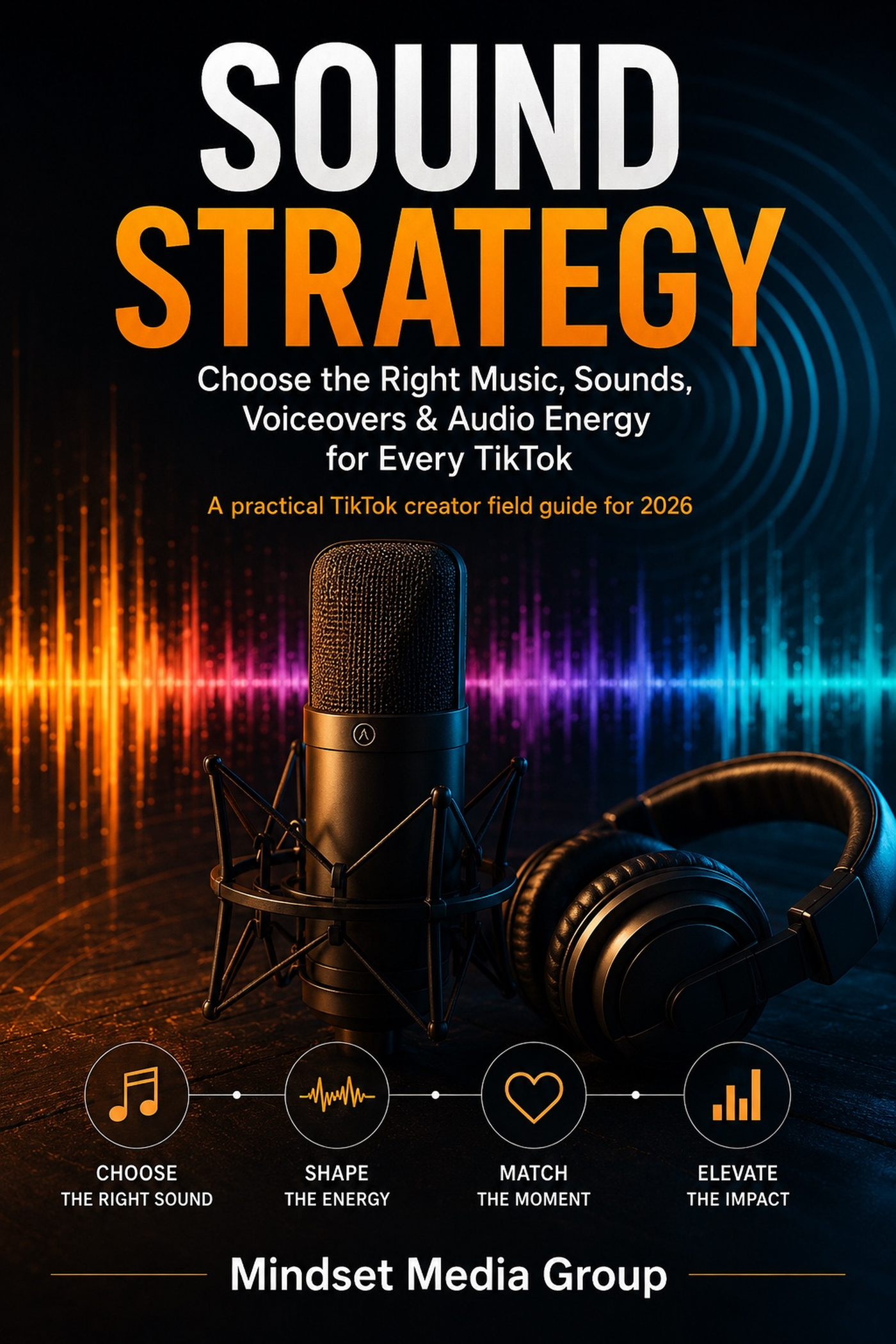 Sound Strategy™ cover — TikTok music, sound, voiceover and audio energy field manual