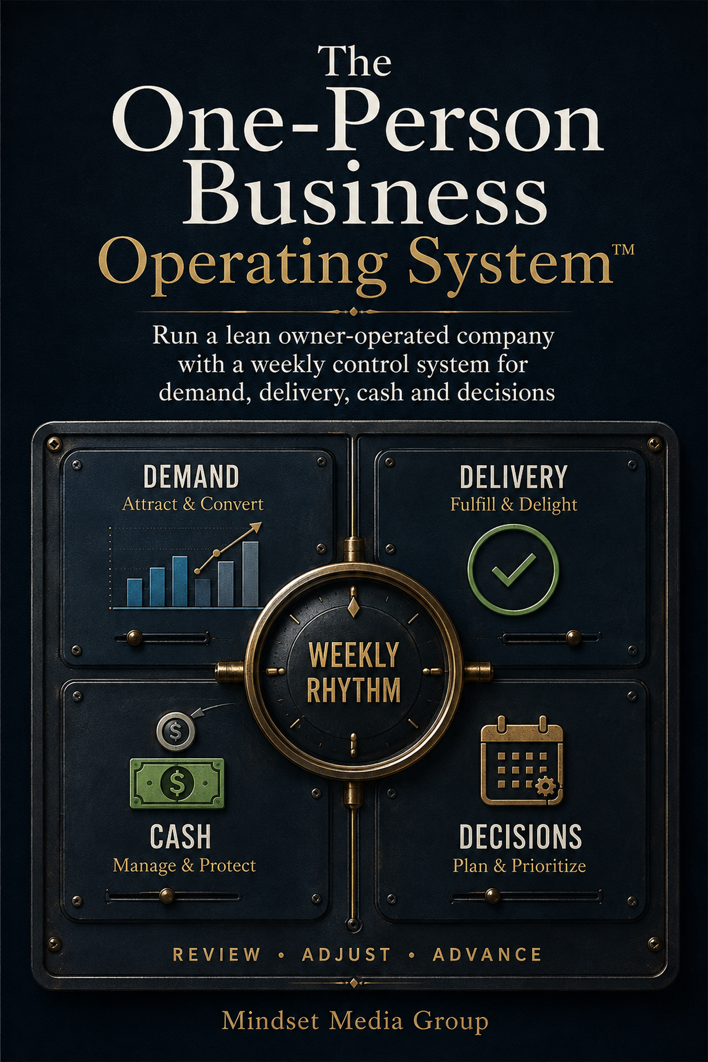 The One-Person Business Operating System™ — approved 2:3 portrait cover by Mindset Media Group