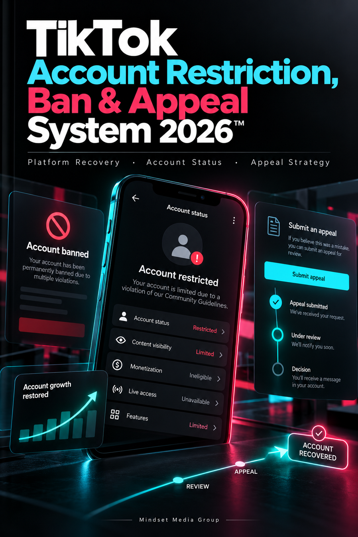 TikTok Account Restriction, Ban & Appeal System 2026™ — official digital product cover