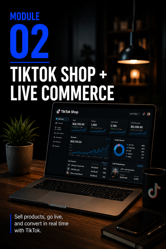 The Creator Come-Up™ — Module 2 TikTok Shop + Live Commerce — portrait cover by Mindset Media Group