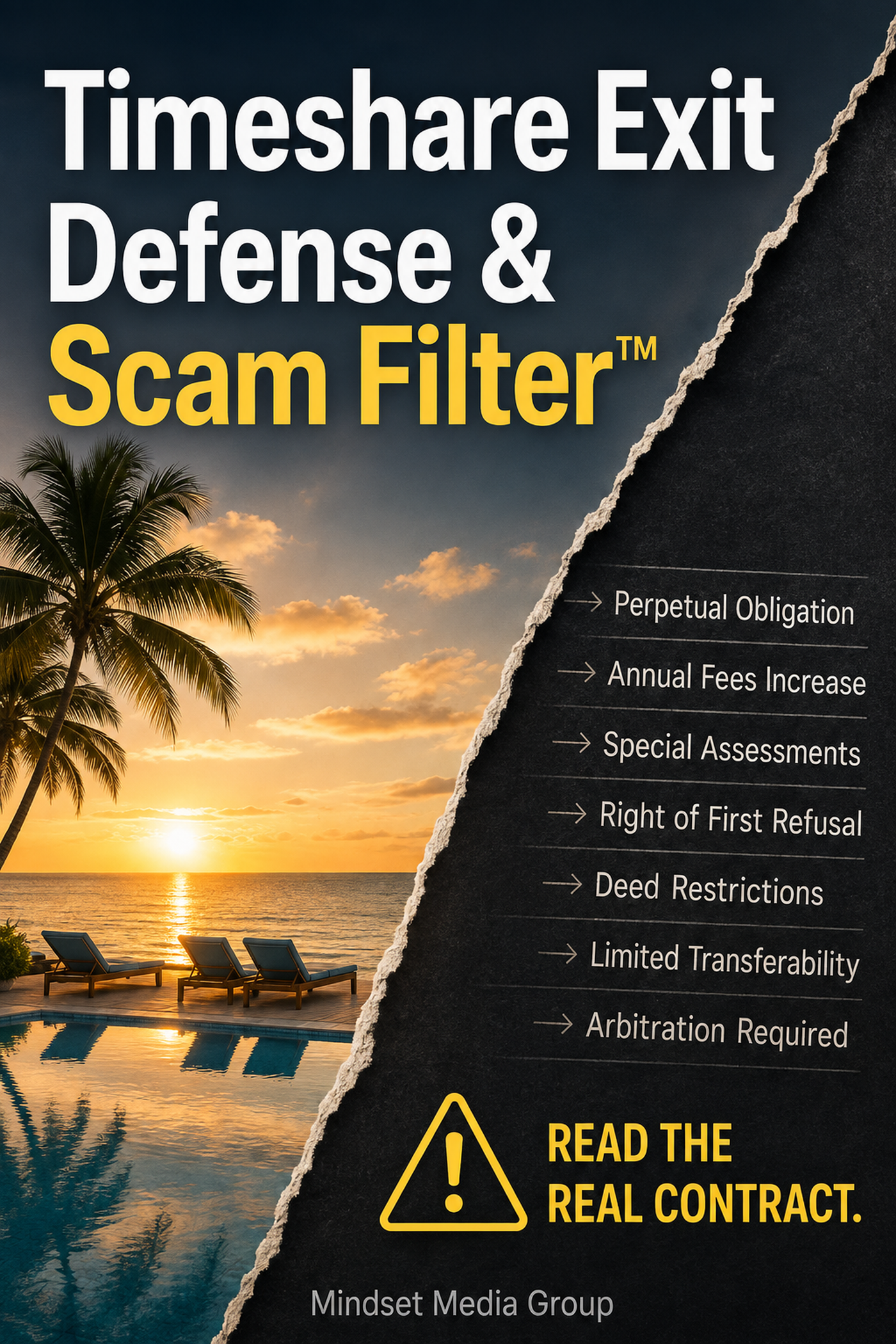 Timeshare Exit Defense & Scam Filter™ — approved 2:3 portrait cover by Mindset Media Group
