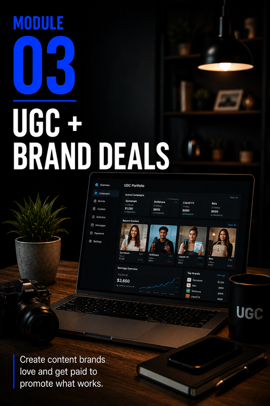 The Creator Come-Up™ — Module 3 UGC + Brand Deals — portrait cover by Mindset Media Group