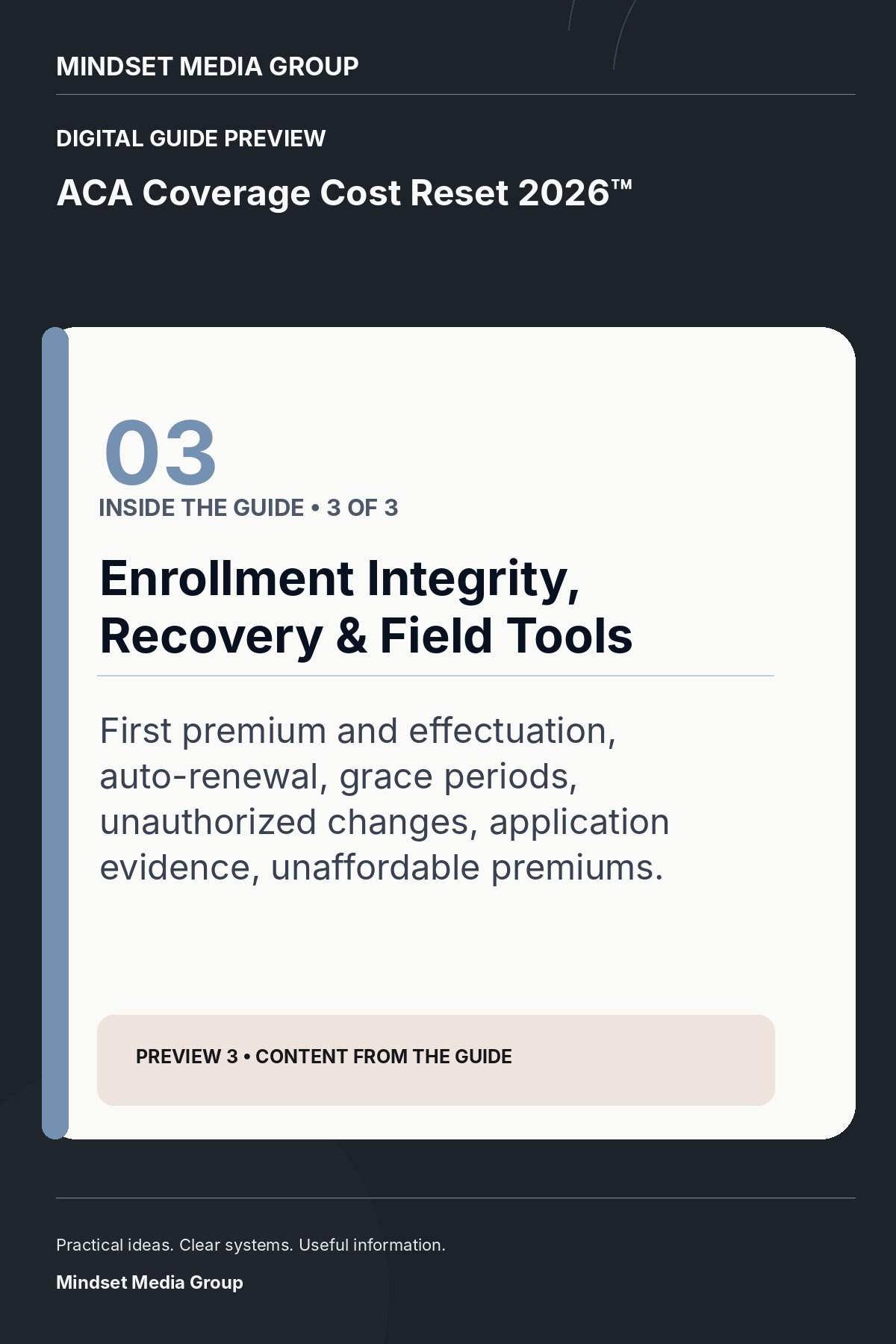 ACA Coverage Cost Reset 2026™ — Preview 03 of 3 — content from the guide