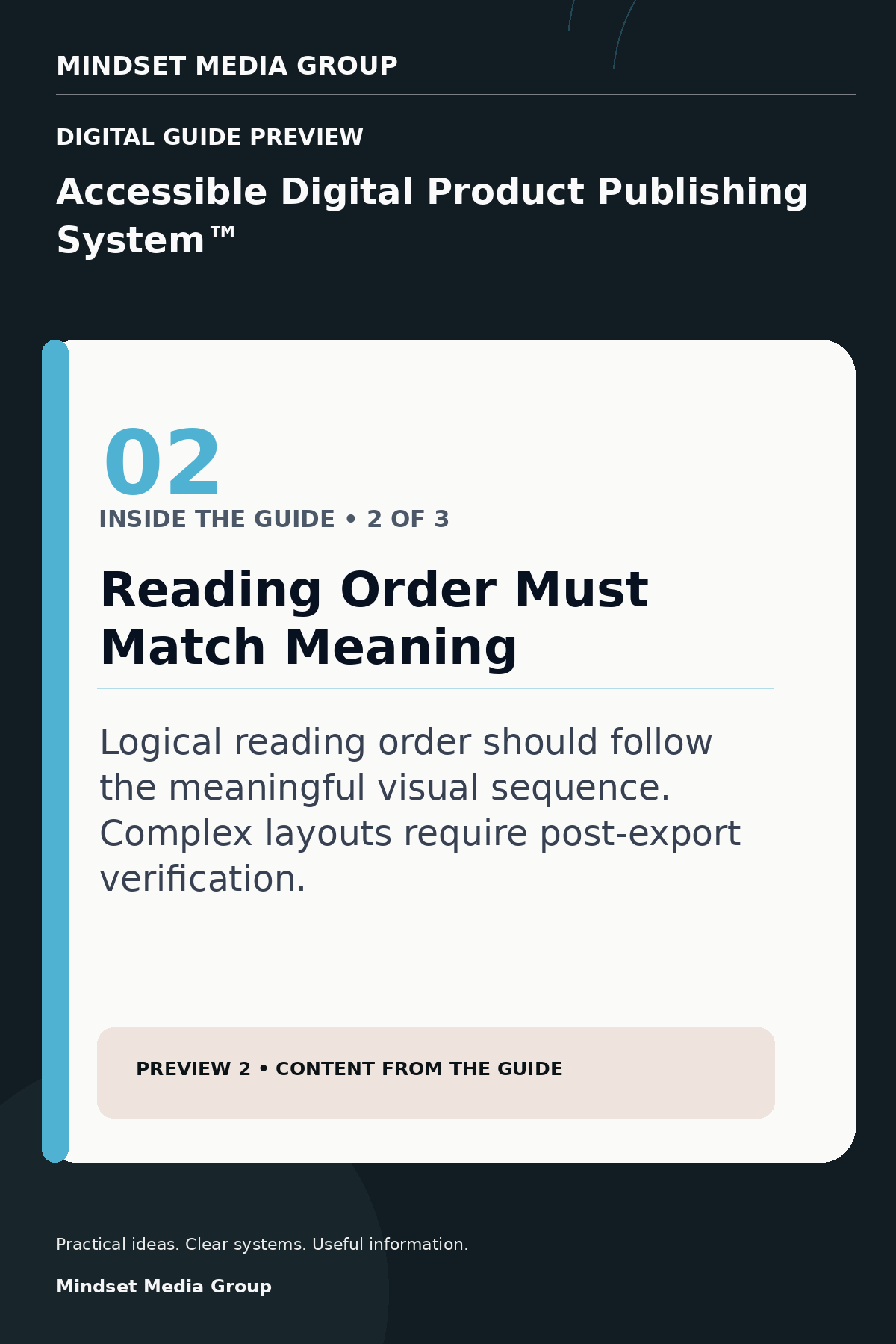 Accessible Digital Product Publishing System™ — Preview 02 of 3 — content from the guide