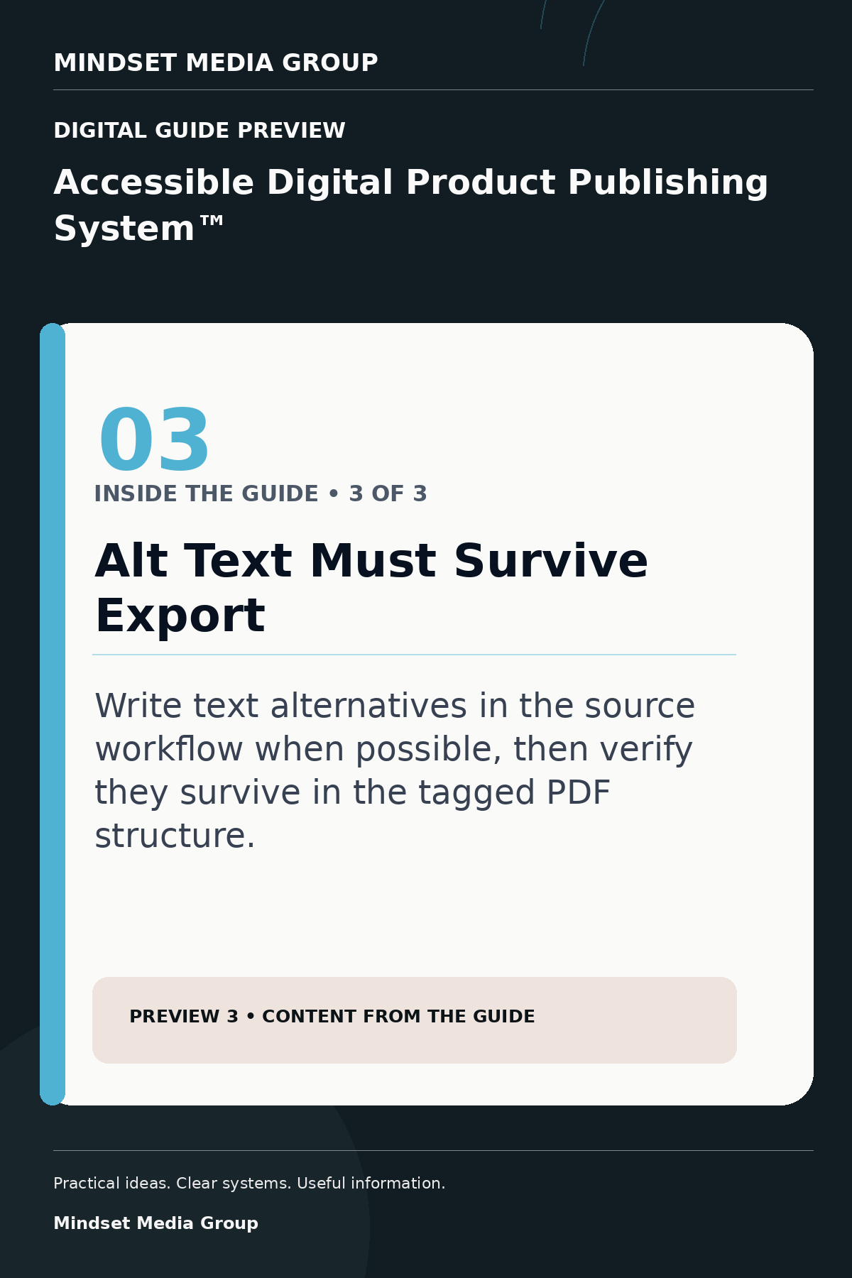 Accessible Digital Product Publishing System™ — Preview 03 of 3 — content from the guide