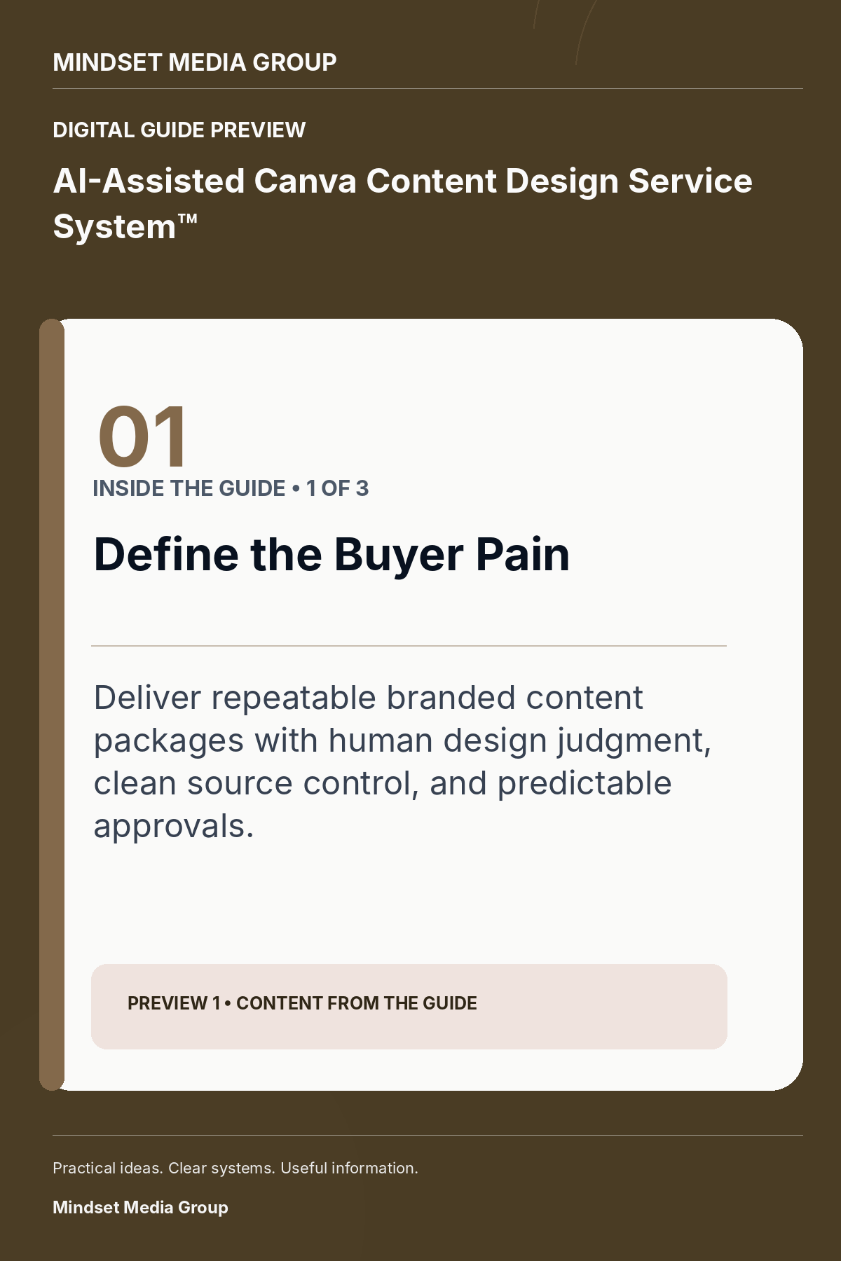 AI-Assisted Canva Content Design Service System™ — Preview 01 of 3 — content from the guide