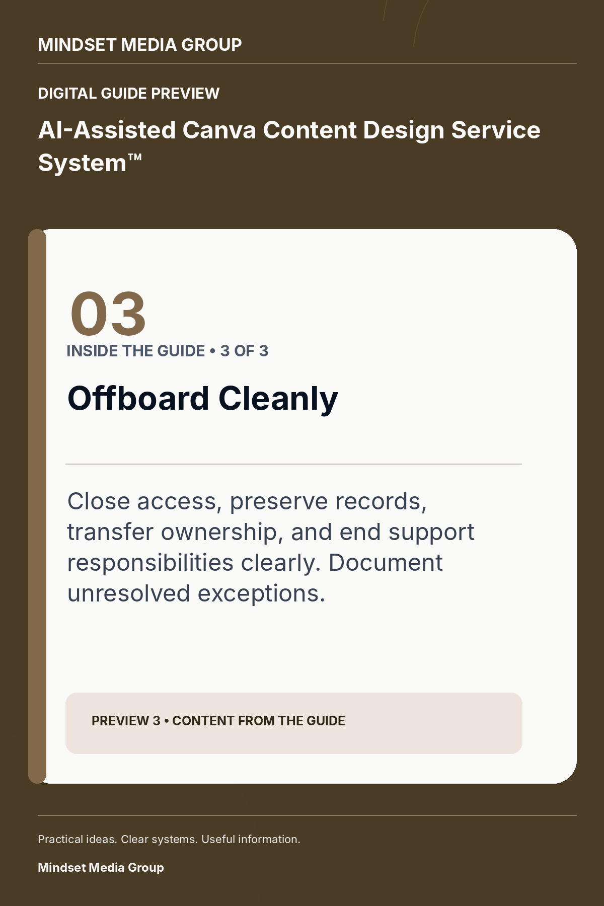 AI-Assisted Canva Content Design Service System™ — Preview 03 of 3 — content from the guide