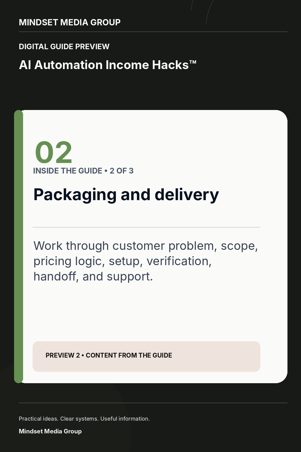 AI Automation Income Hacks™ — Preview 02 of 3 — content from the guide