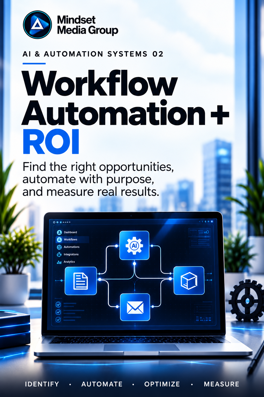 AI & Automation Systems · Workflow Automation + ROI approved showcase artwork