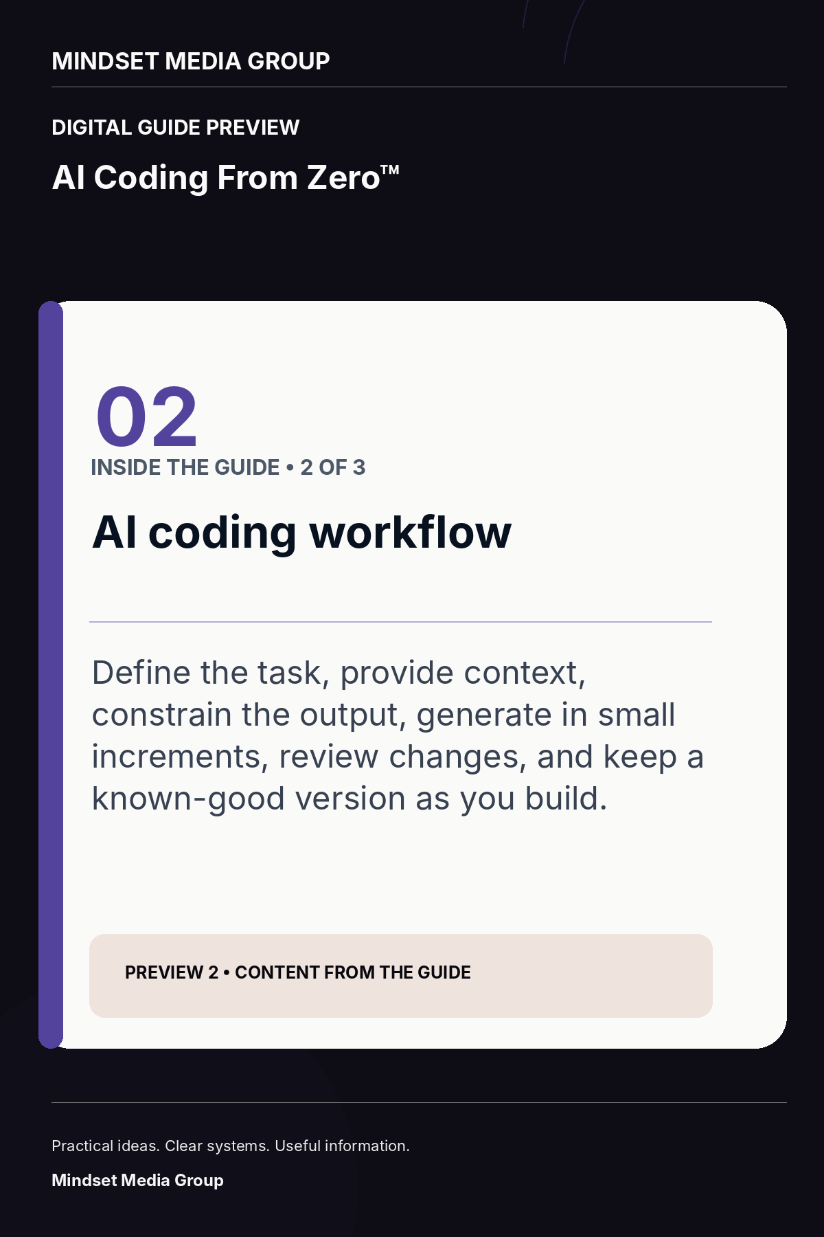 AI Coding From Zero™ — Preview 02 of 3 — content from the guide