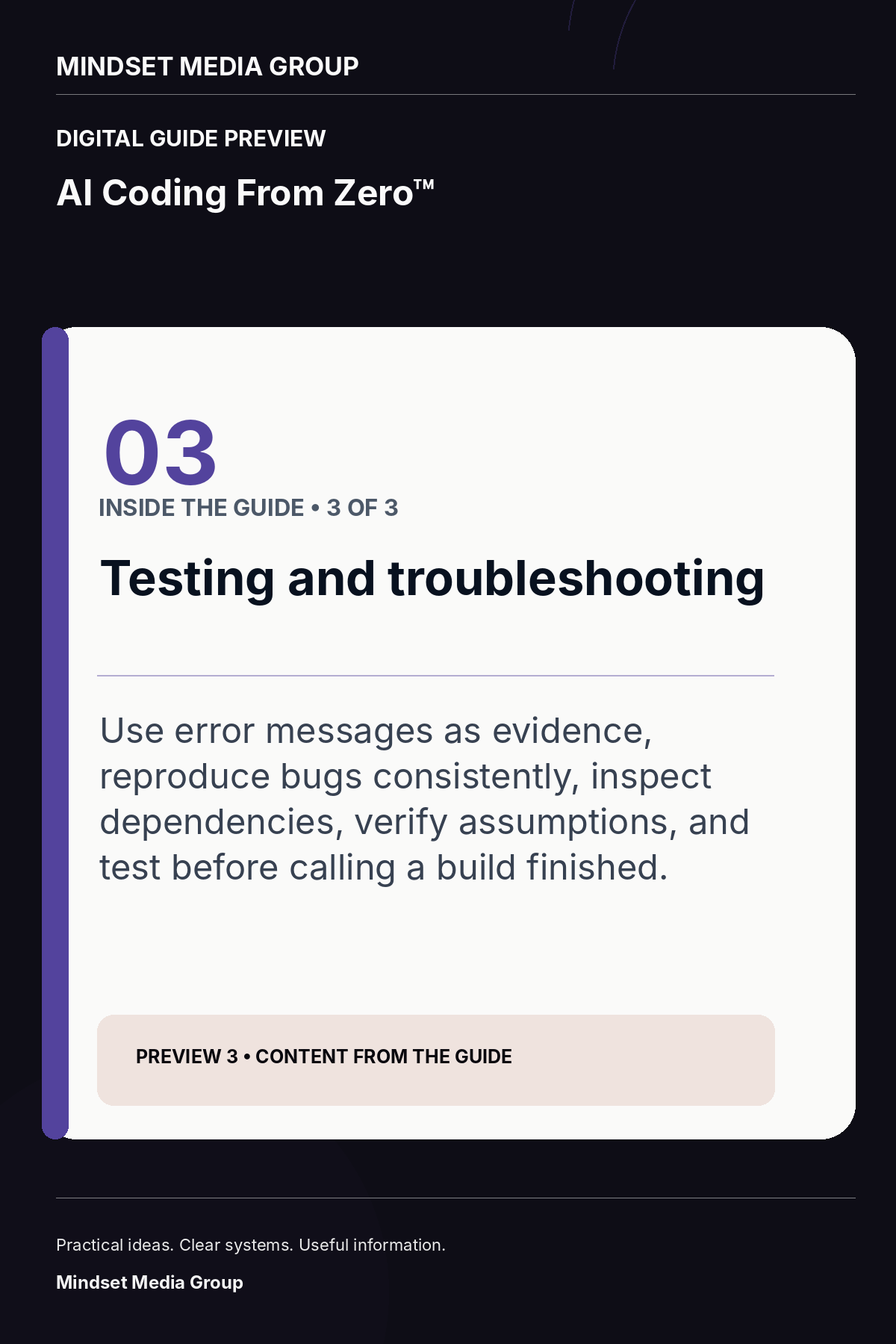 AI Coding From Zero™ — Preview 03 of 3 — content from the guide