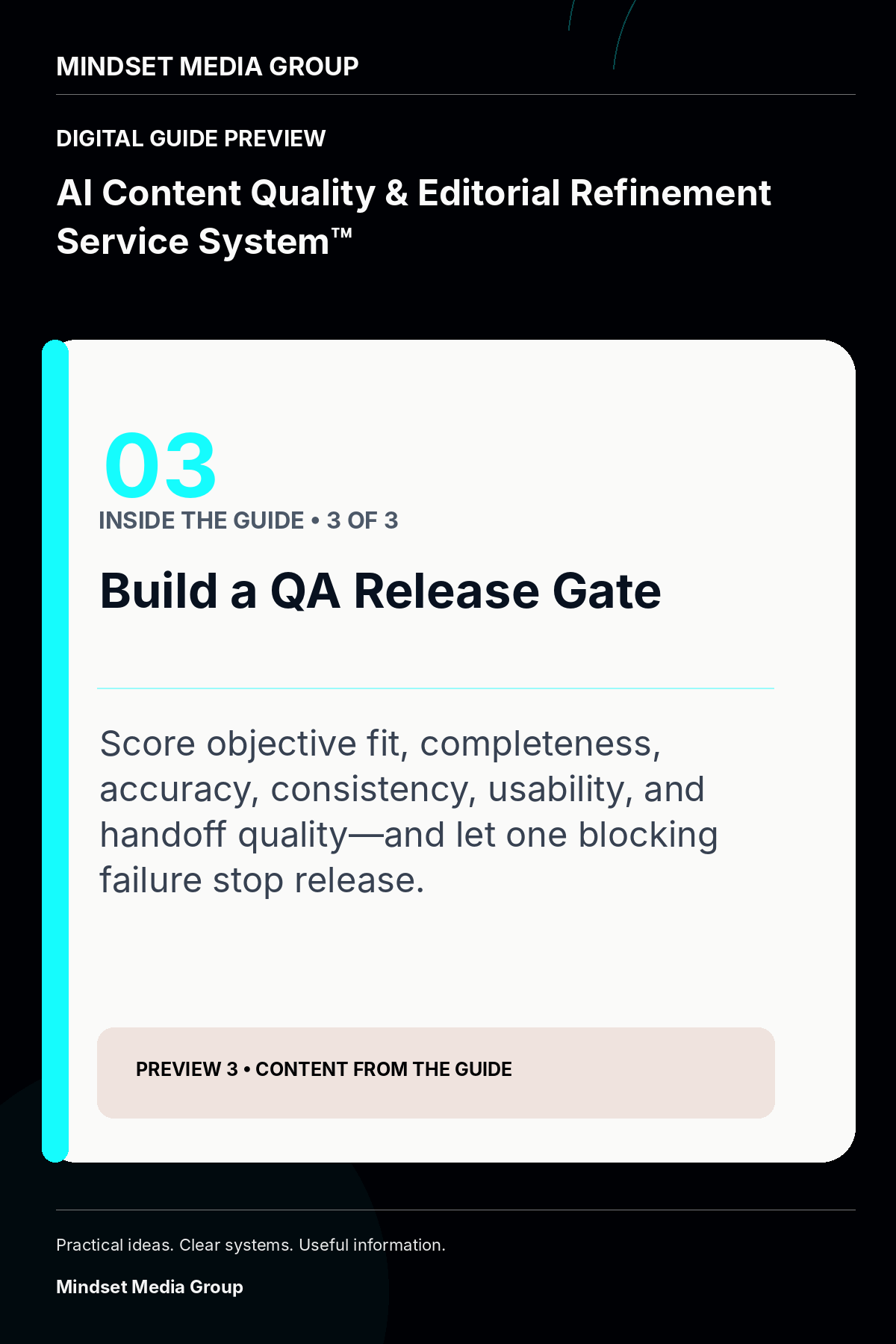 AI Content Quality & Editorial Refinement Service System™ — Preview 03 of 3 — content from the guide
