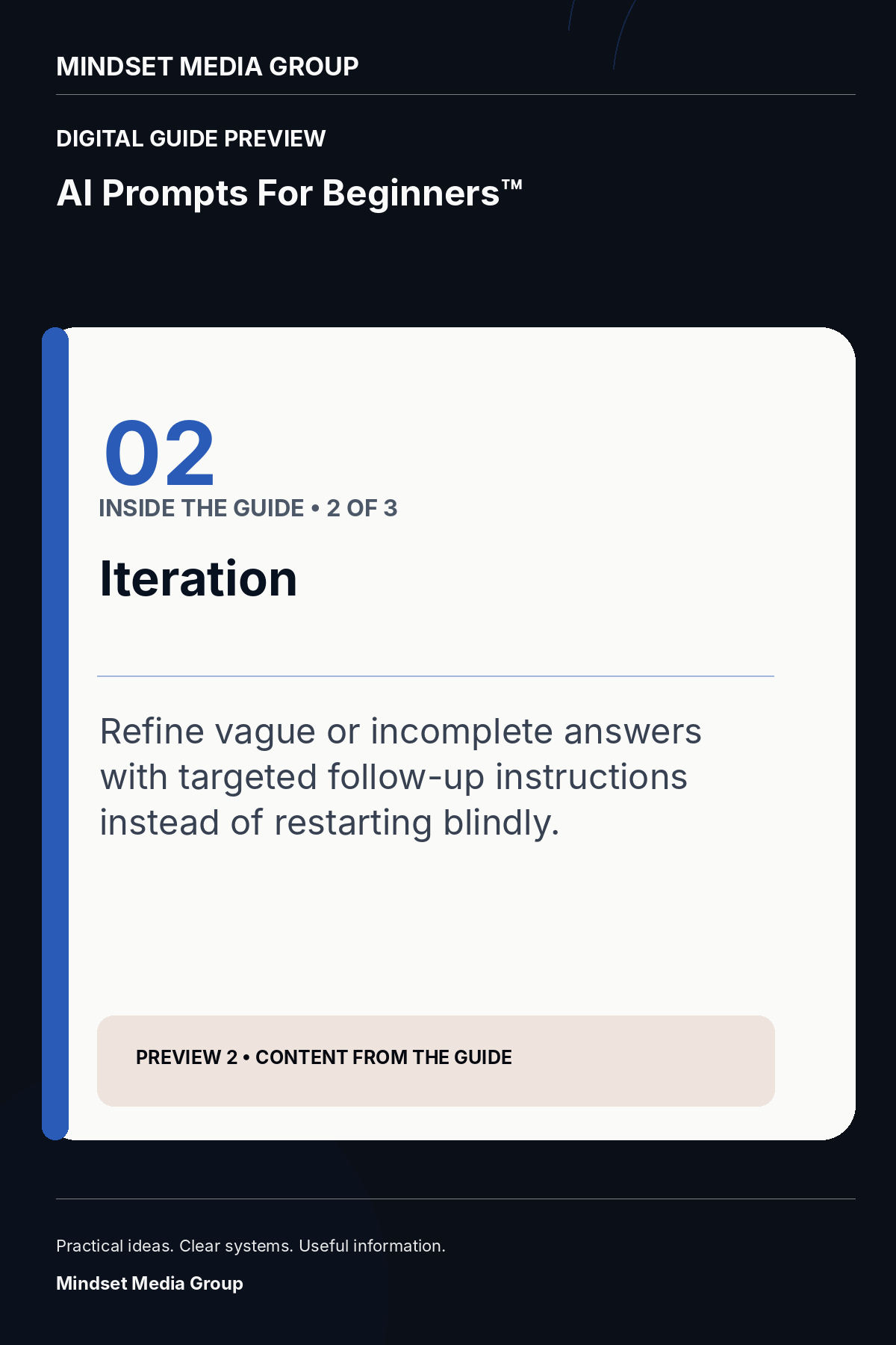 AI Prompts For Beginners™ — Preview 02 of 3 — content from the guide
