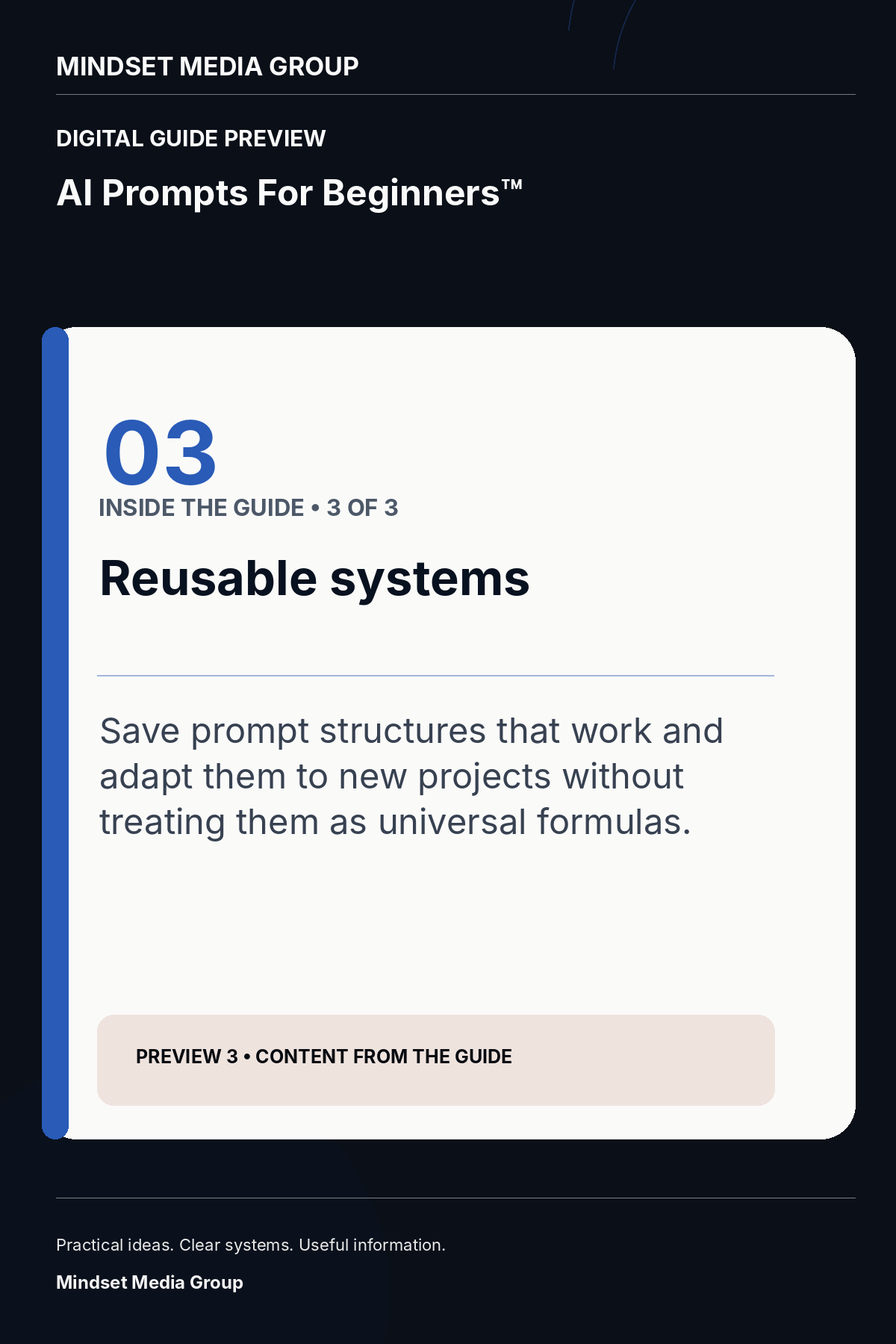 AI Prompts For Beginners™ — Preview 03 of 3 — content from the guide