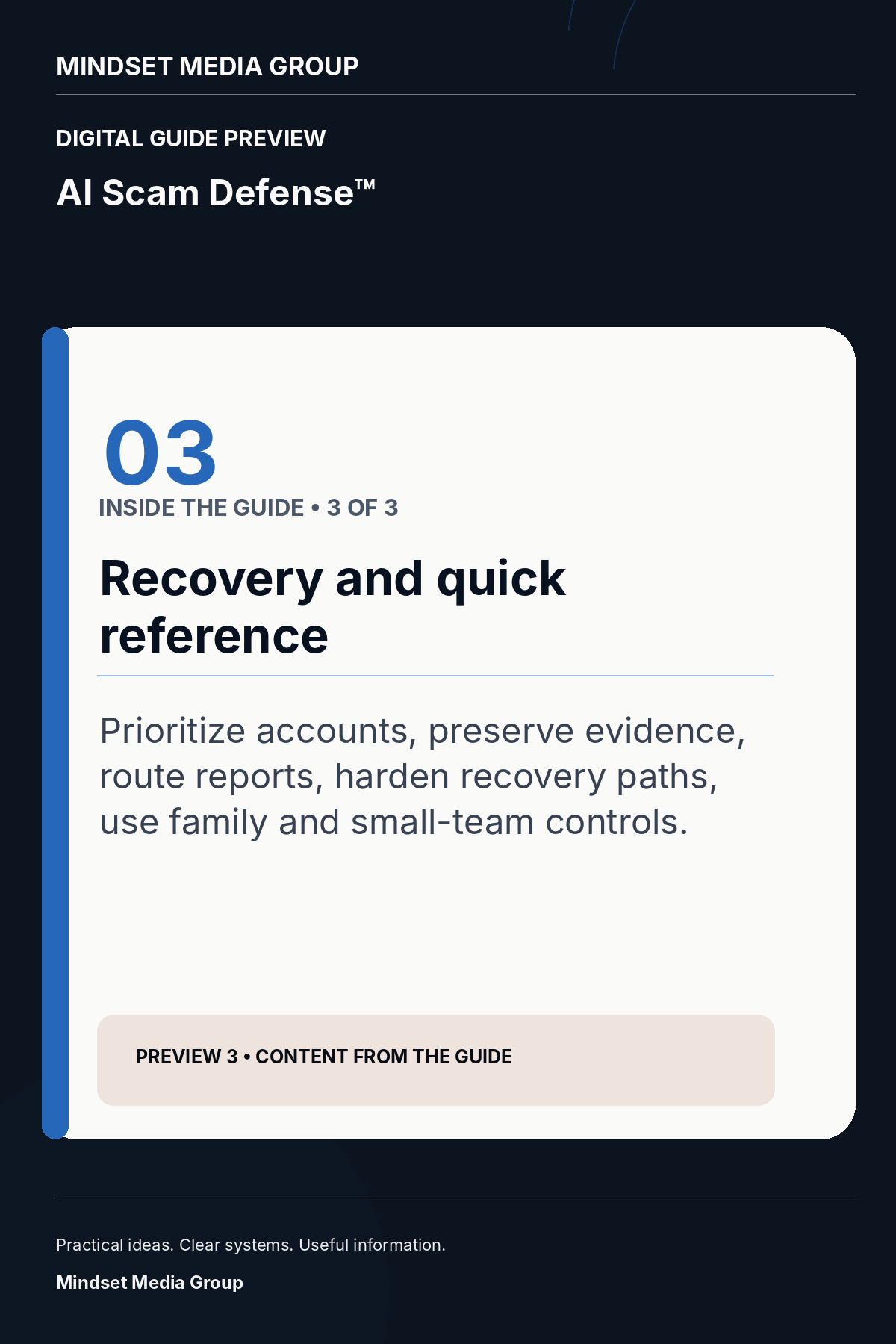 AI Scam Defense™ — Preview 03 of 3 — content from the guide