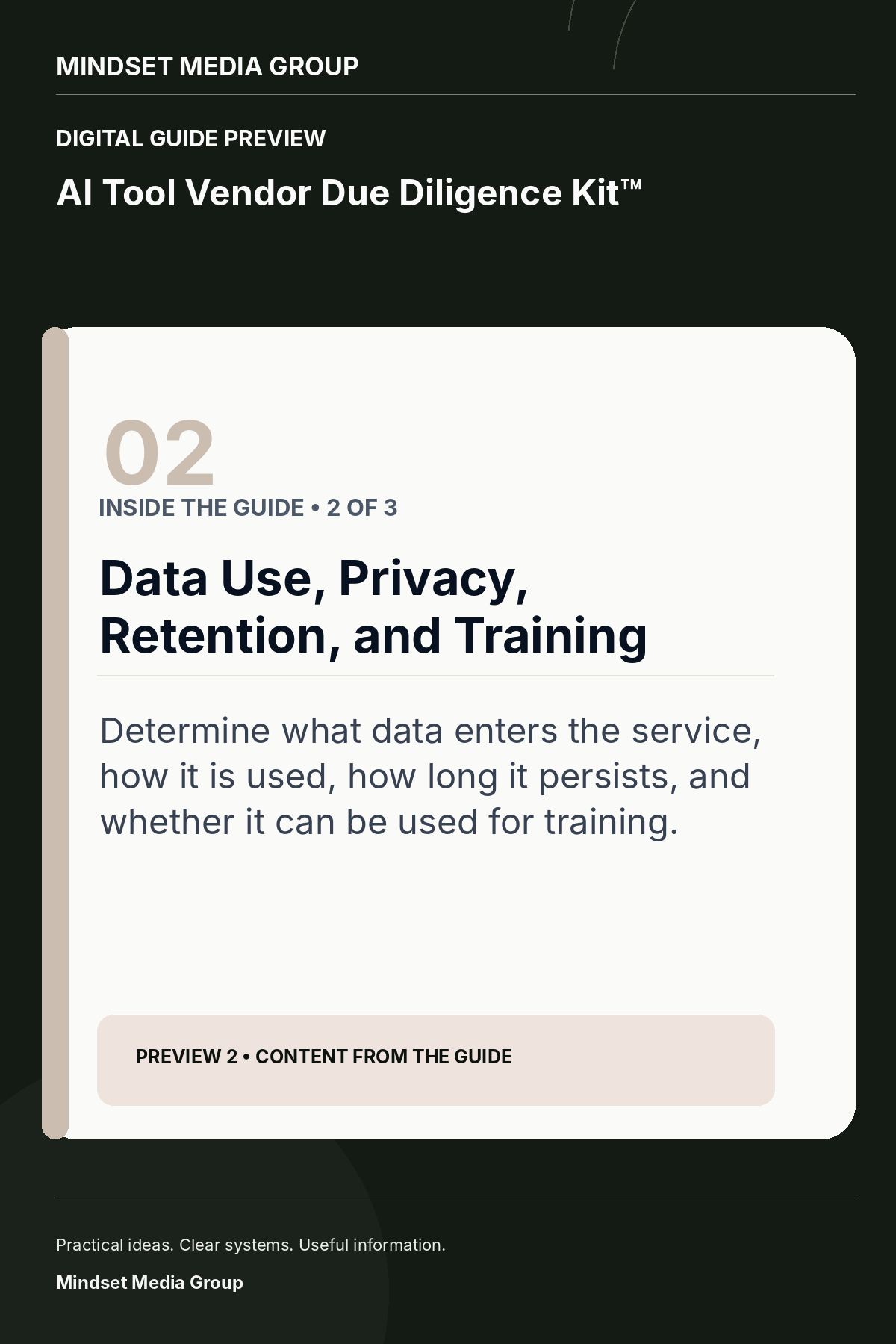 AI Tool Vendor Due Diligence Kit™ — Preview 02 of 3 — content from the guide