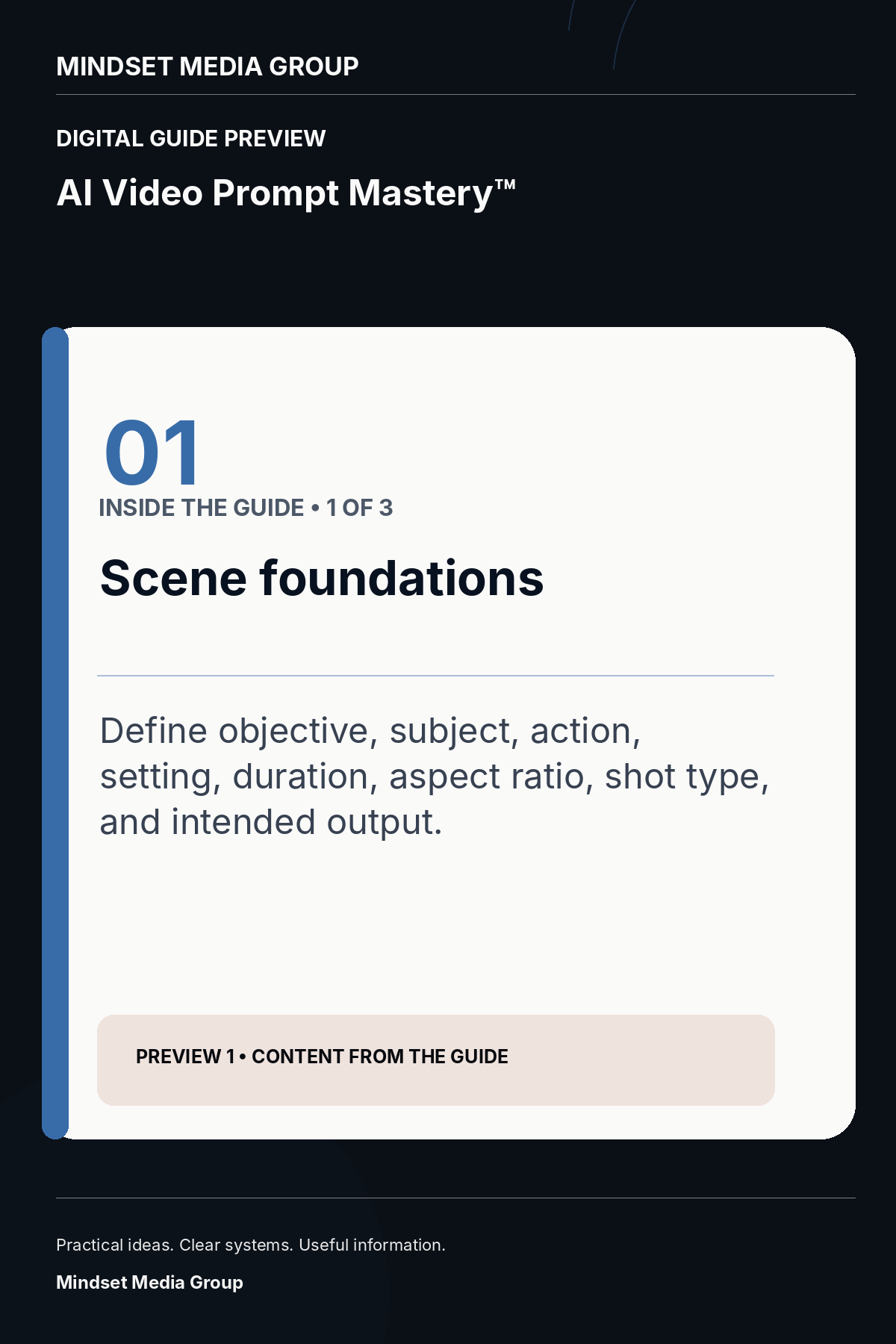 AI Video Prompt Mastery™ — Preview 01 of 3 — content from the guide