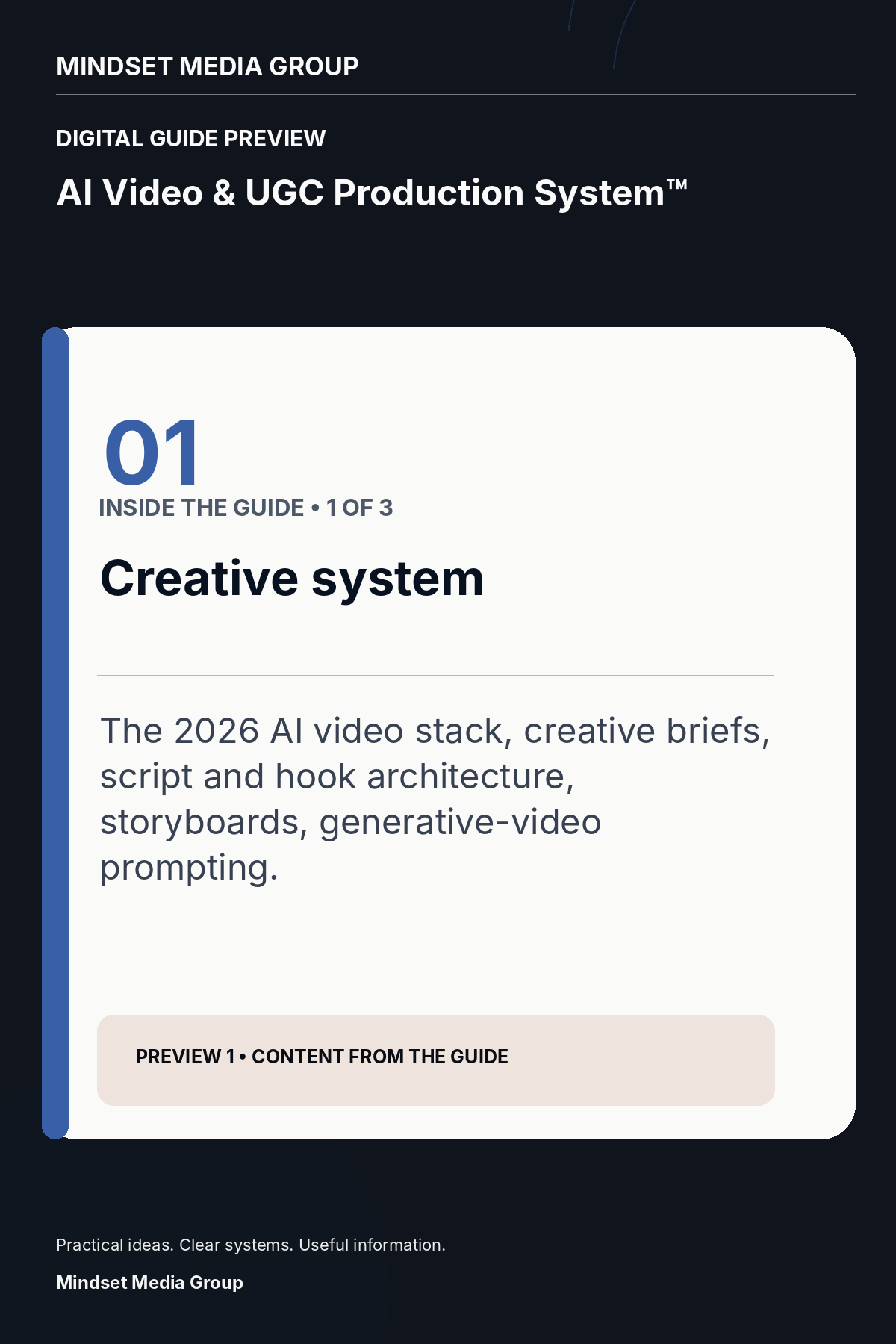 AI Video & UGC Production System™ — Preview 01 of 3 — content from the guide
