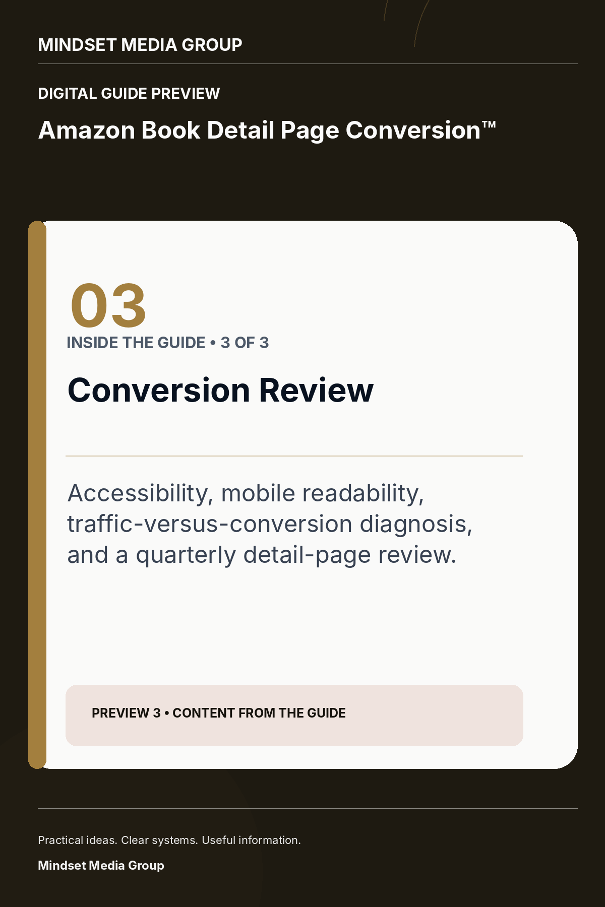 Amazon Book Detail Page Conversion™ — Preview 03 of 3 — content from the guide