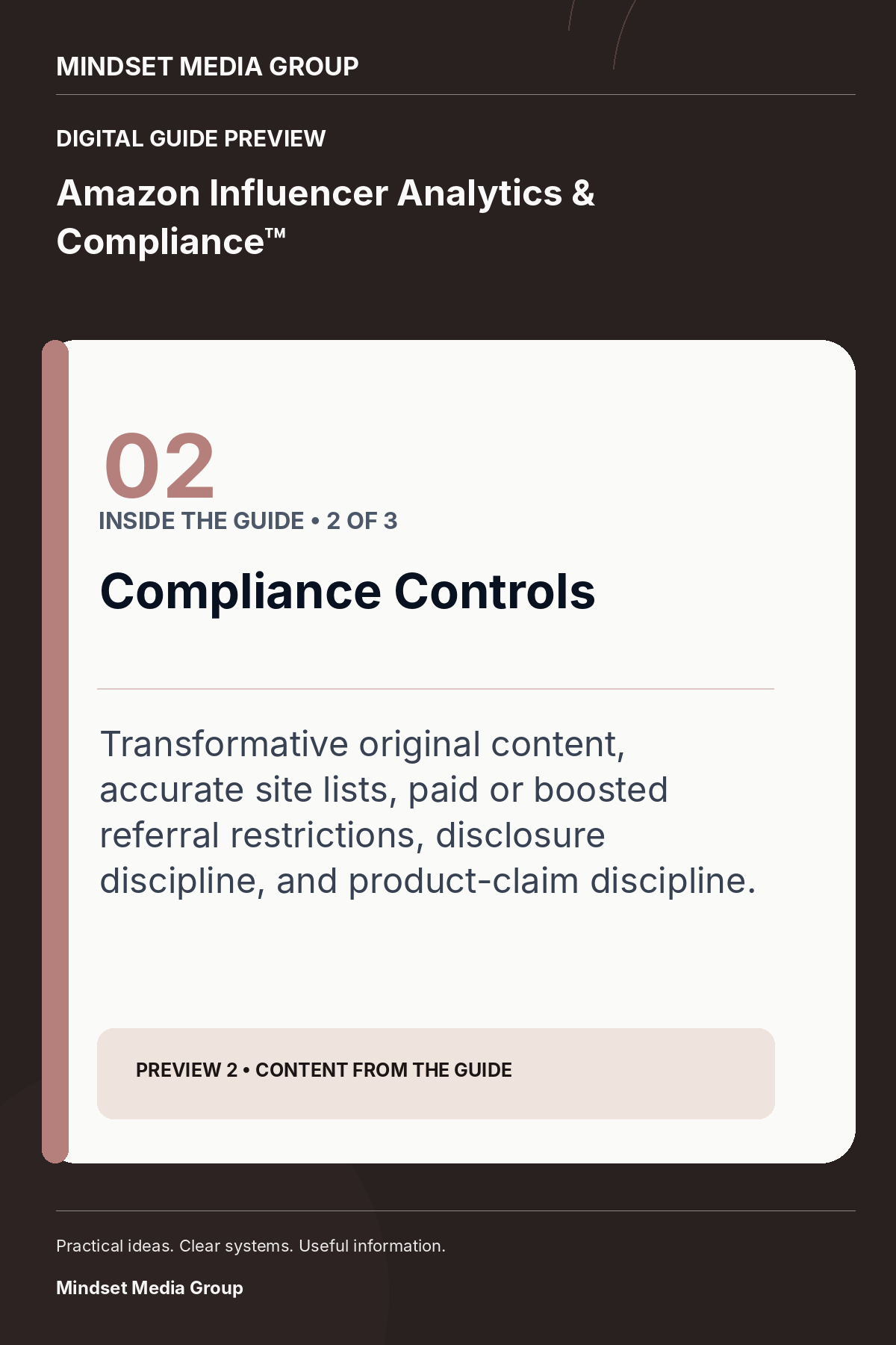 Amazon Influencer Analytics & Compliance™ — Preview 02 of 3 — content from the guide