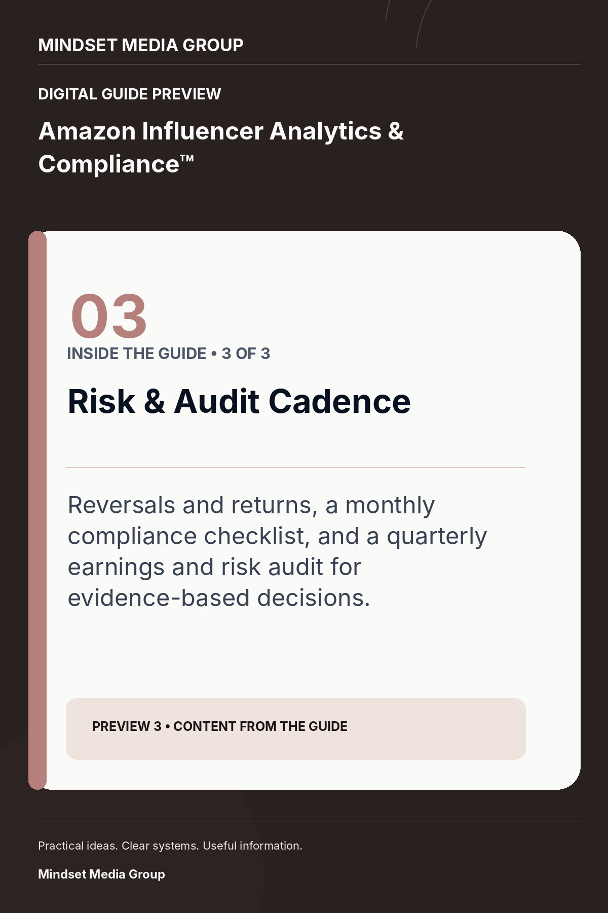 Amazon Influencer Analytics & Compliance™ — Preview 03 of 3 — content from the guide