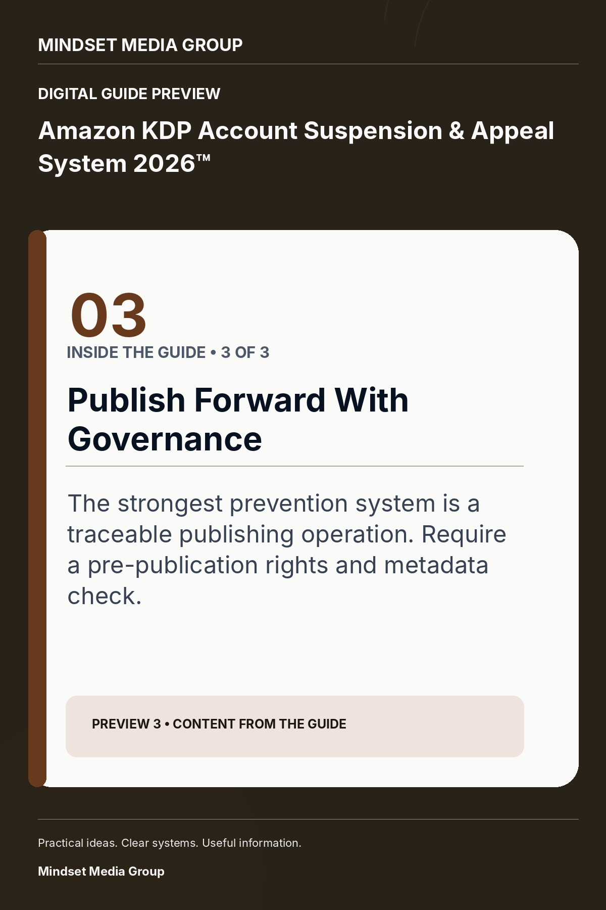 Amazon KDP Account Suspension & Appeal System 2026™ — Preview 03 of 3 — content from the guide