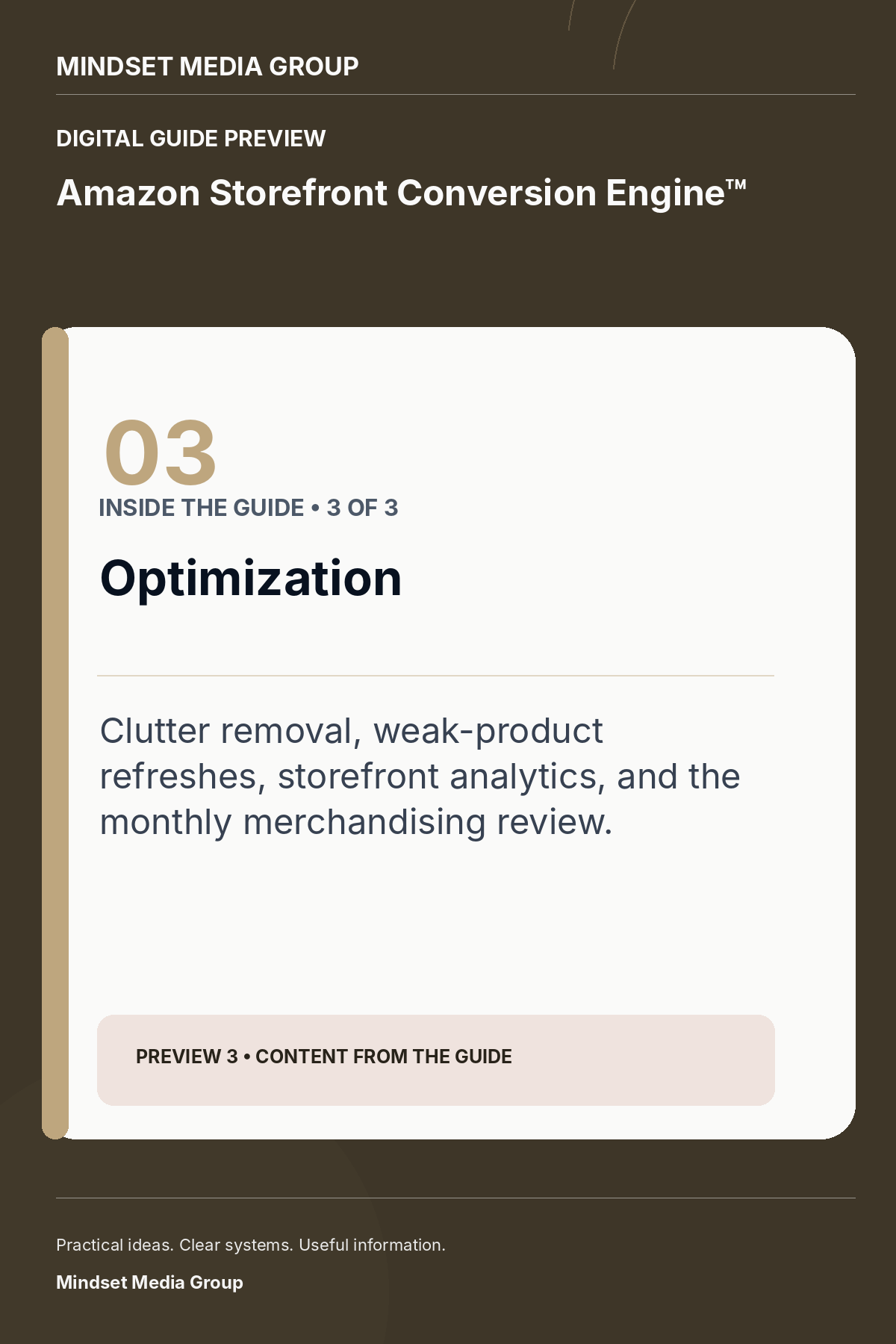 Amazon Storefront Conversion Engine™ — Preview 03 of 3 — content from the guide