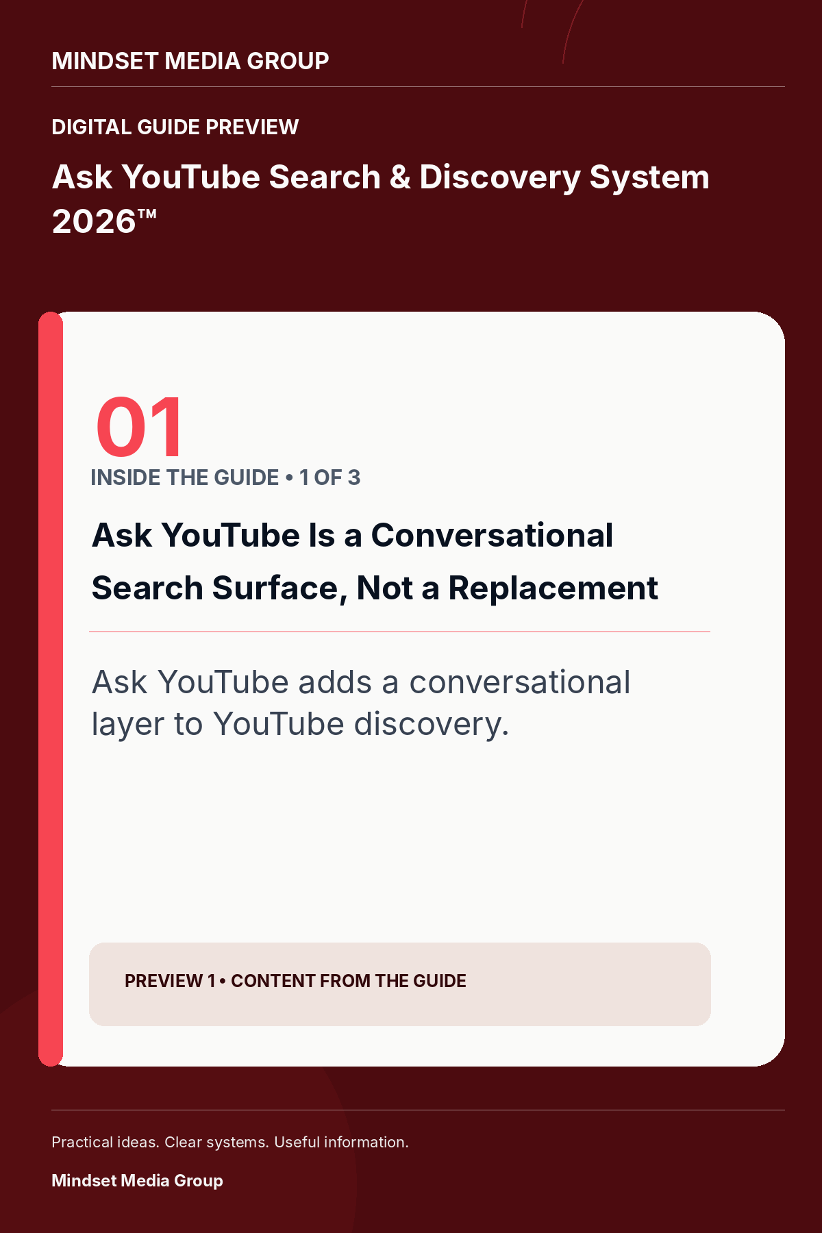 Ask YouTube Search & Discovery System 2026™ — Preview 01 of 3 — content from the guide