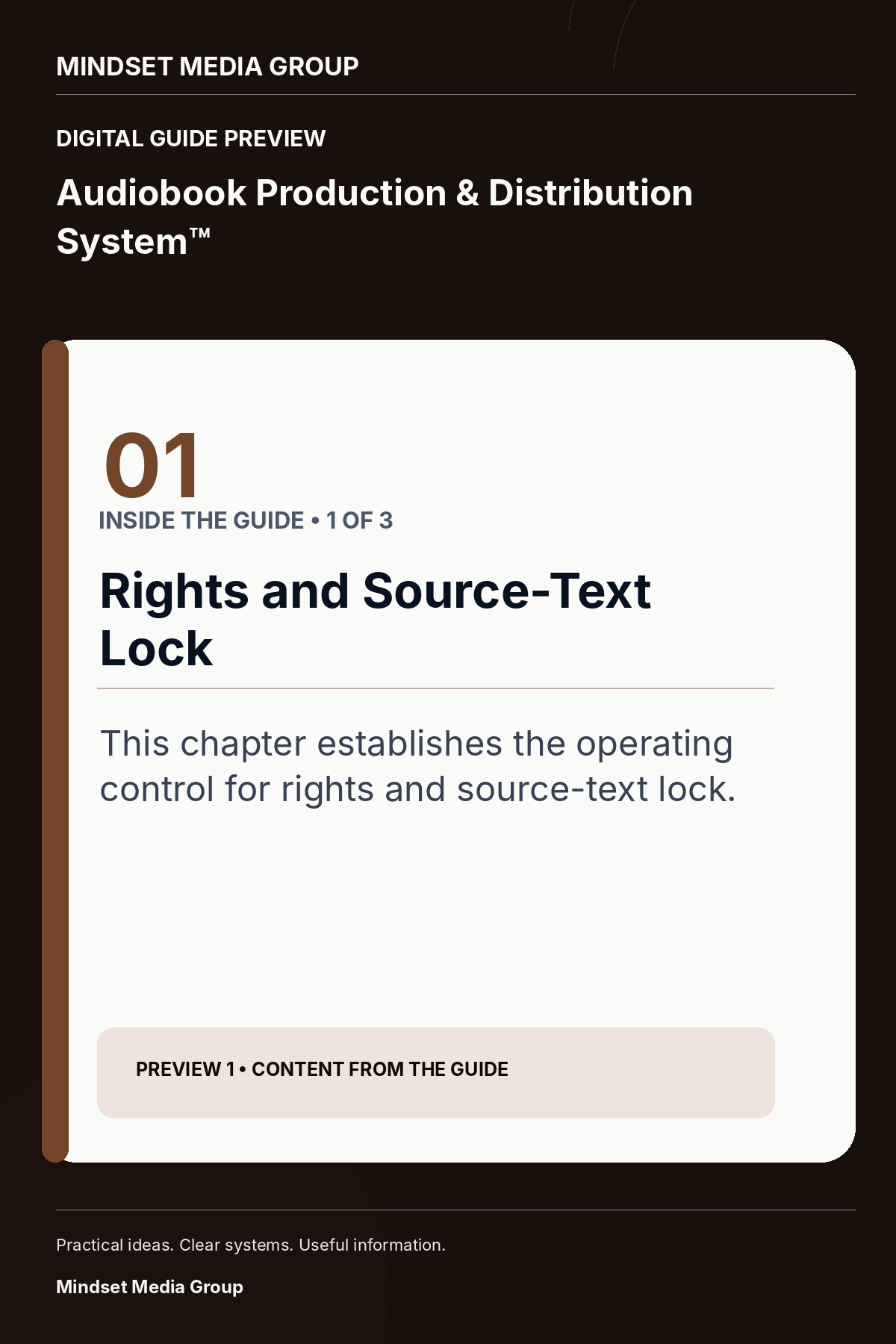 Audiobook Production & Distribution System™ — Preview 01 of 3 — content from the guide
