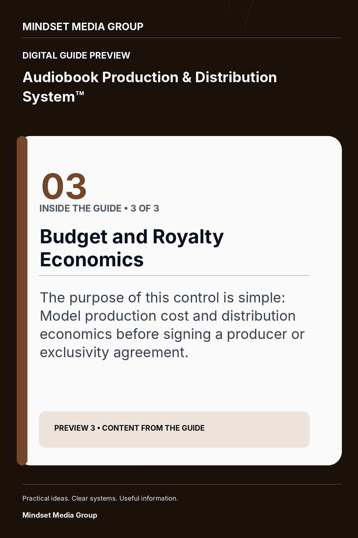 Audiobook Production & Distribution System™ — Preview 03 of 3 — content from the guide