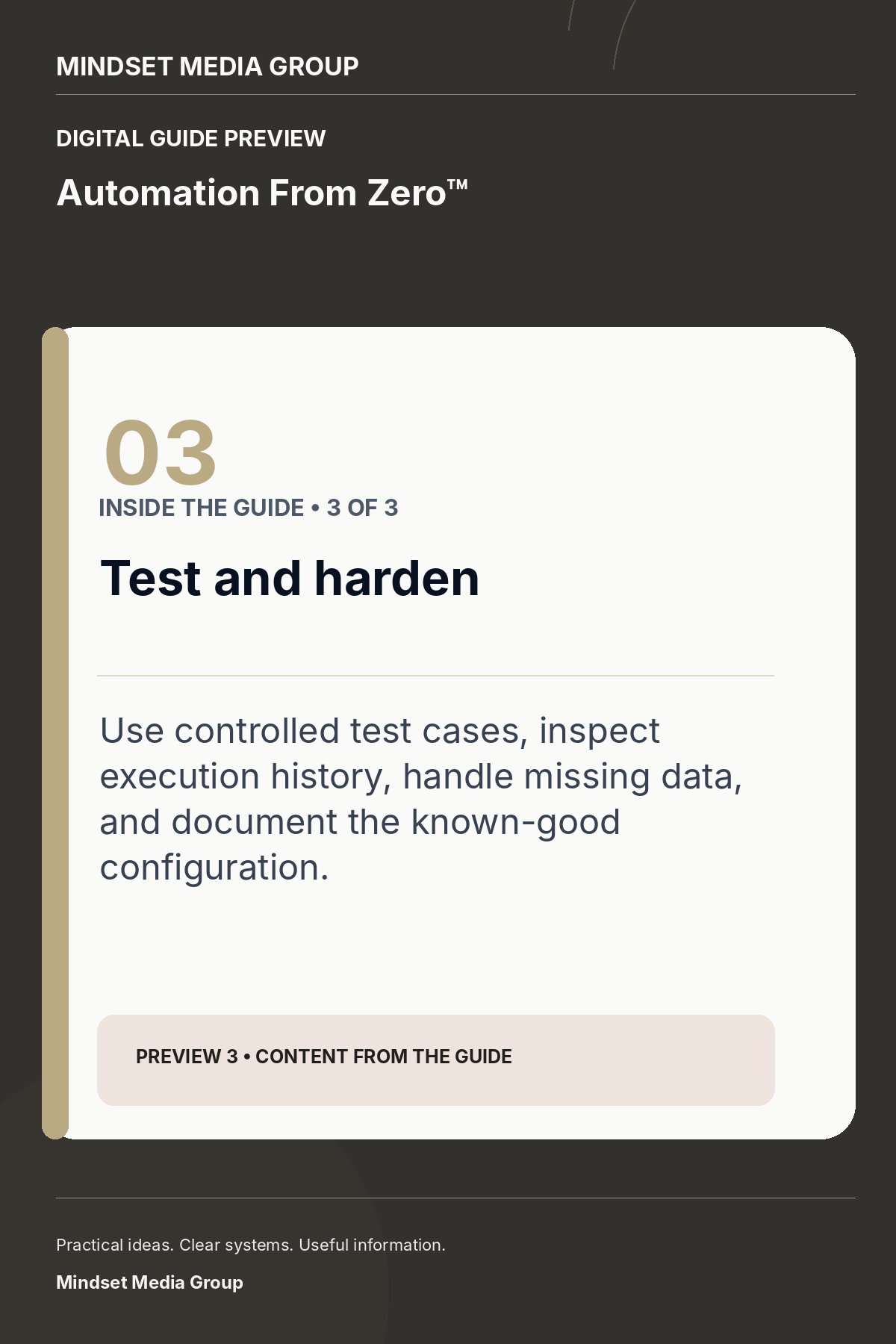 Automation From Zero™ — Preview 03 of 3 — content from the guide