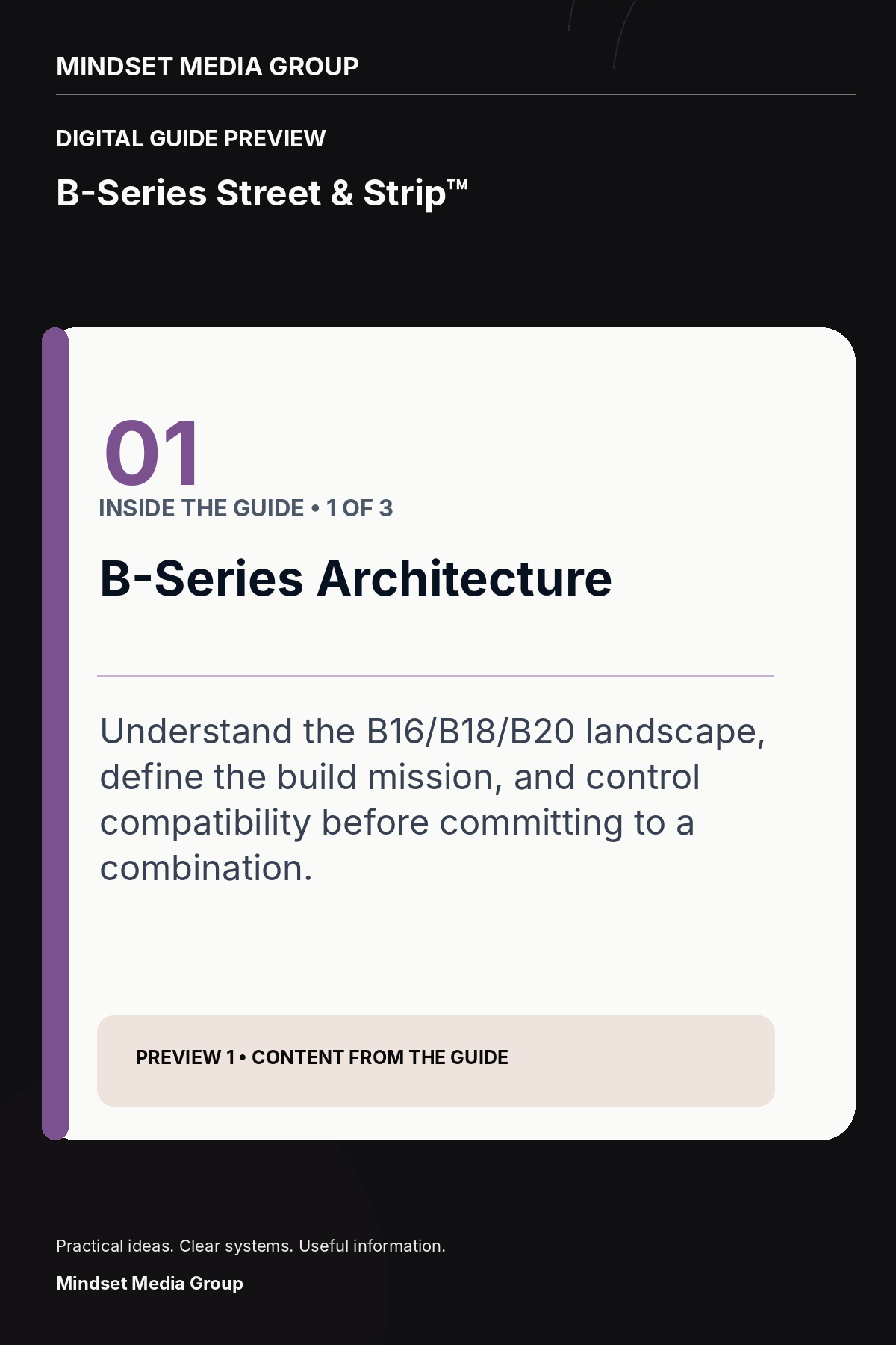 B-Series Street & Strip™ — Preview 01 of 3 — content from the guide