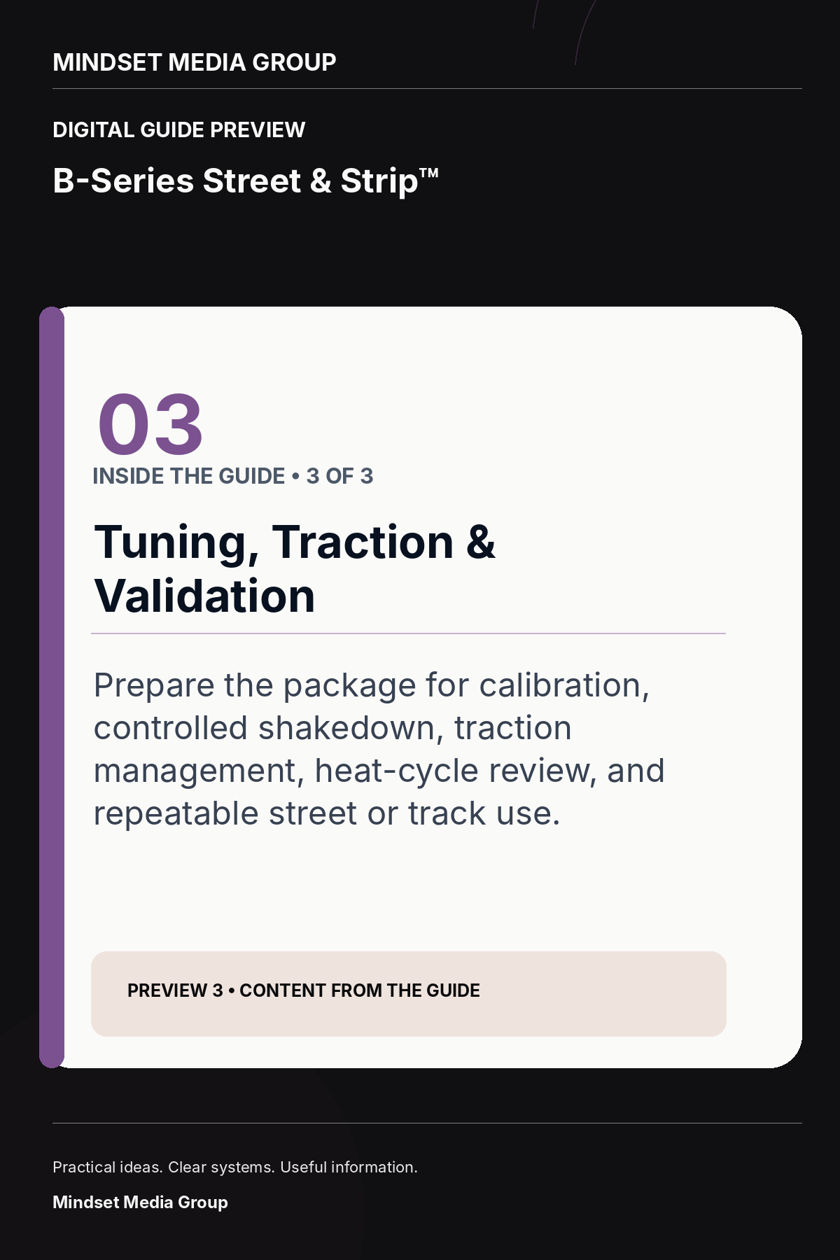 B-Series Street & Strip™ — Preview 03 of 3 — content from the guide
