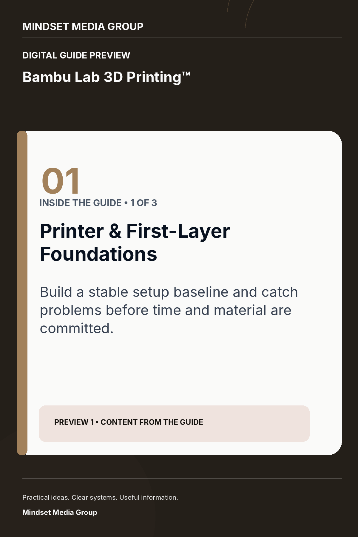 Bambu Lab 3D Printing™ — Preview 01 of 3 — content from the guide