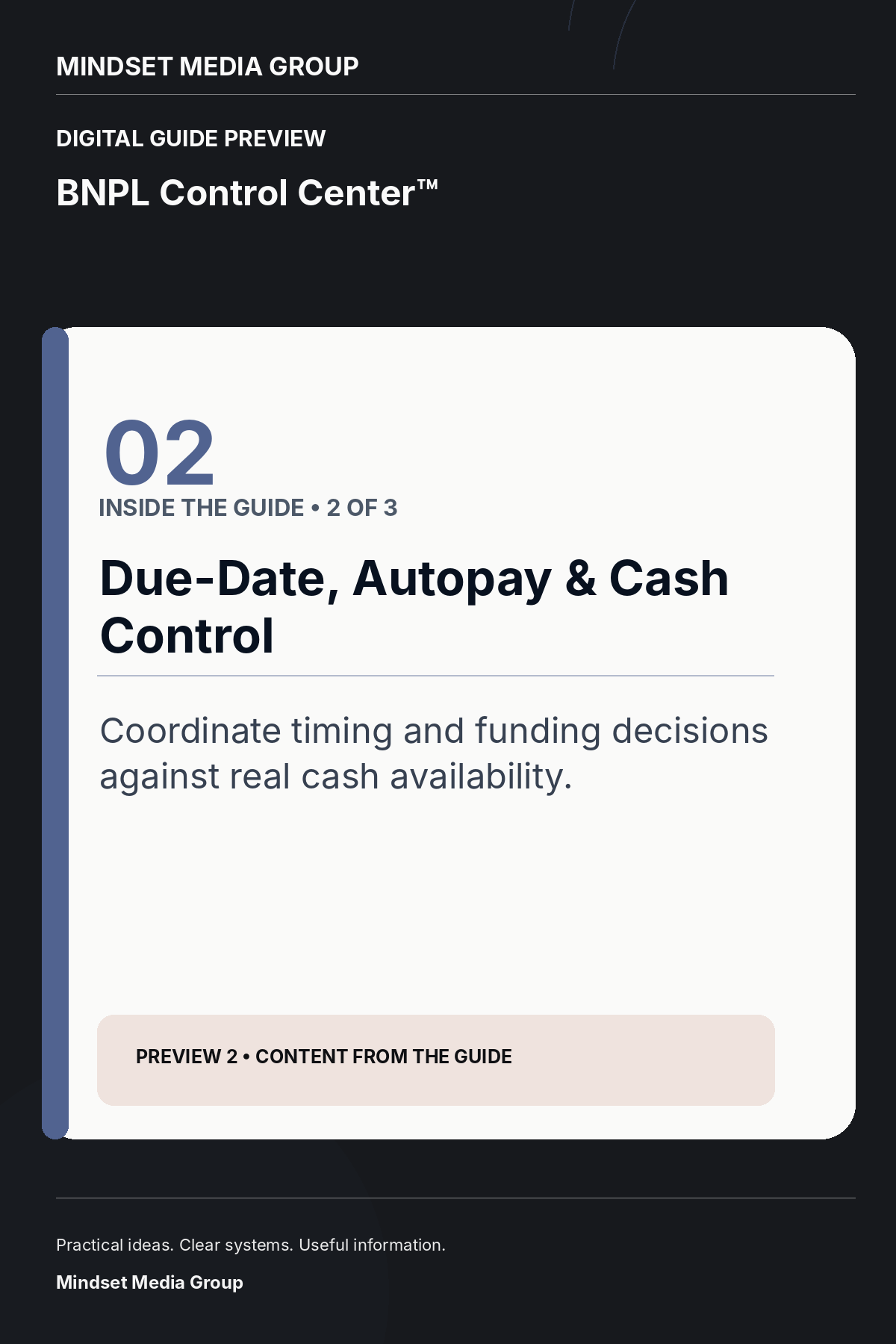 BNPL Control Center™ — Preview 02 of 3 — content from the guide
