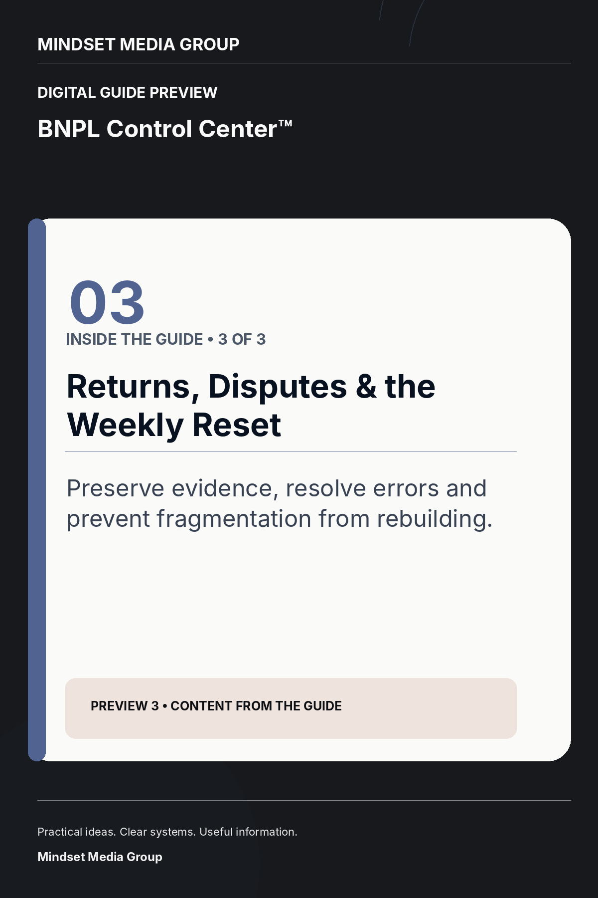 BNPL Control Center™ — Preview 03 of 3 — content from the guide