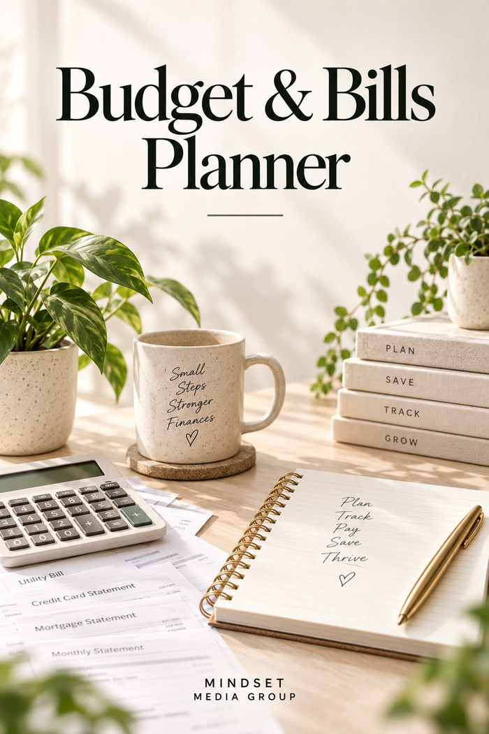 Budget & Bills Planner cover — Mindset Media Group