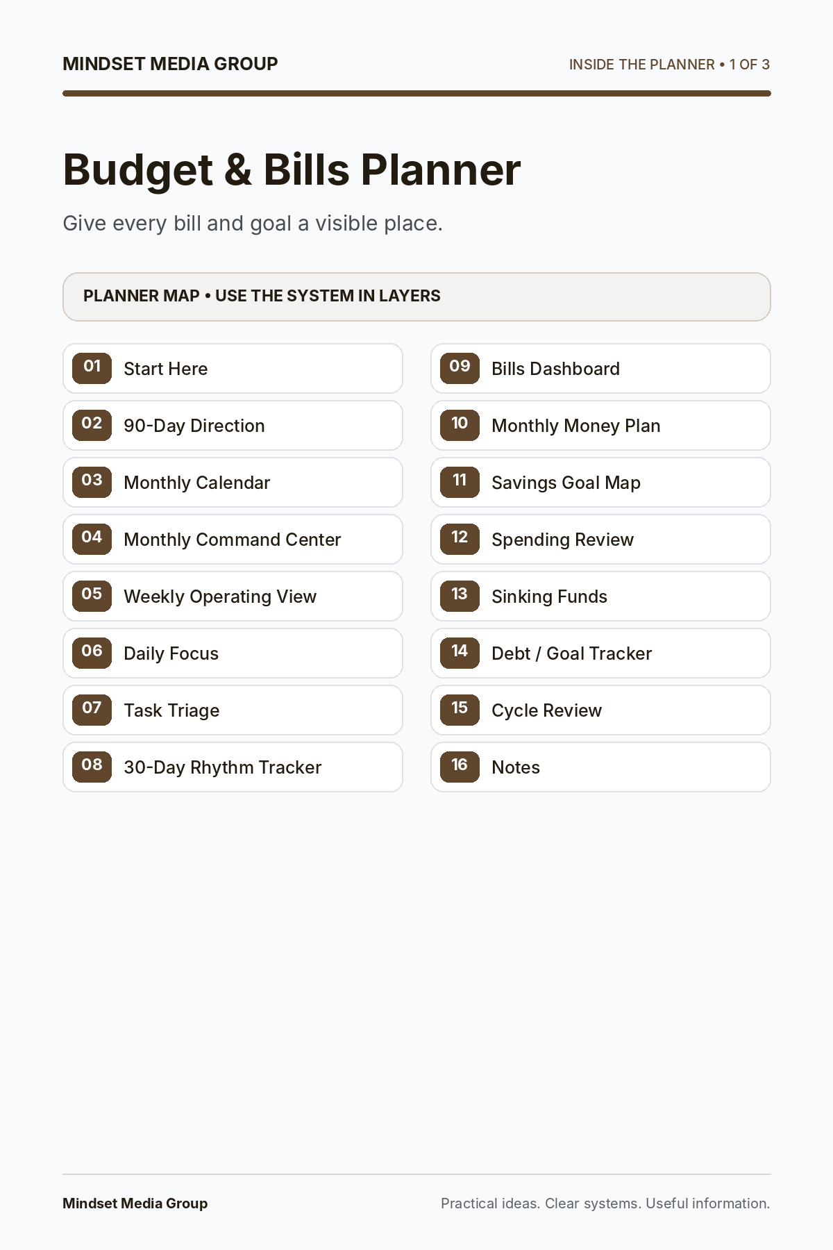 Budget & Bills Planner — Preview 01 of 3 — content from the guide