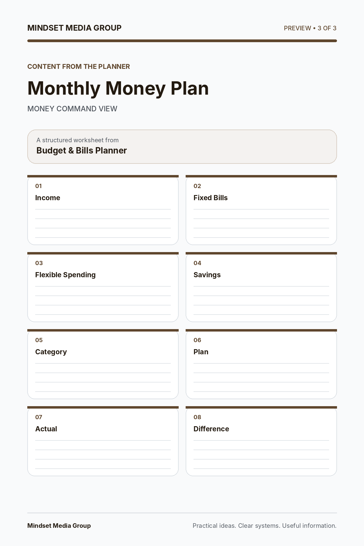 Budget & Bills Planner — Preview 03 of 3 — content from the guide