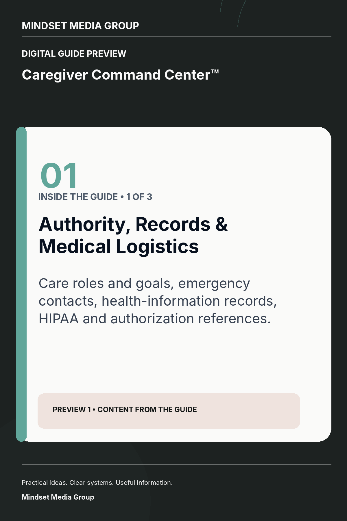 Caregiver Command Center™ — Preview 01 of 3 — content from the guide