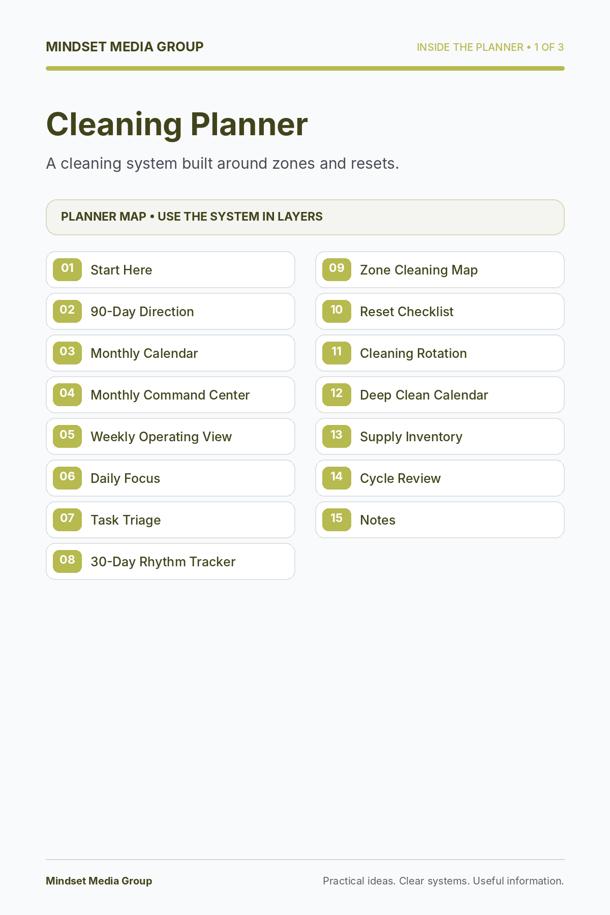 Cleaning Planner — Preview 01 of 3 — content from the guide