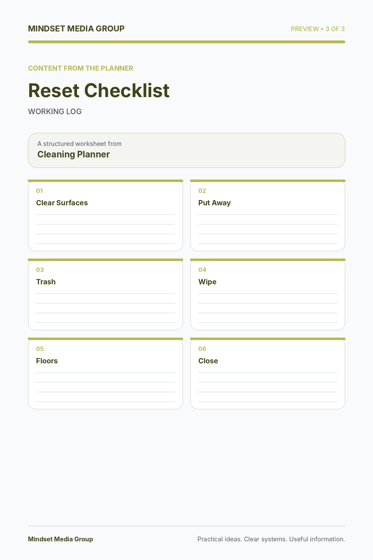 Cleaning Planner — Preview 03 of 3 — content from the guide